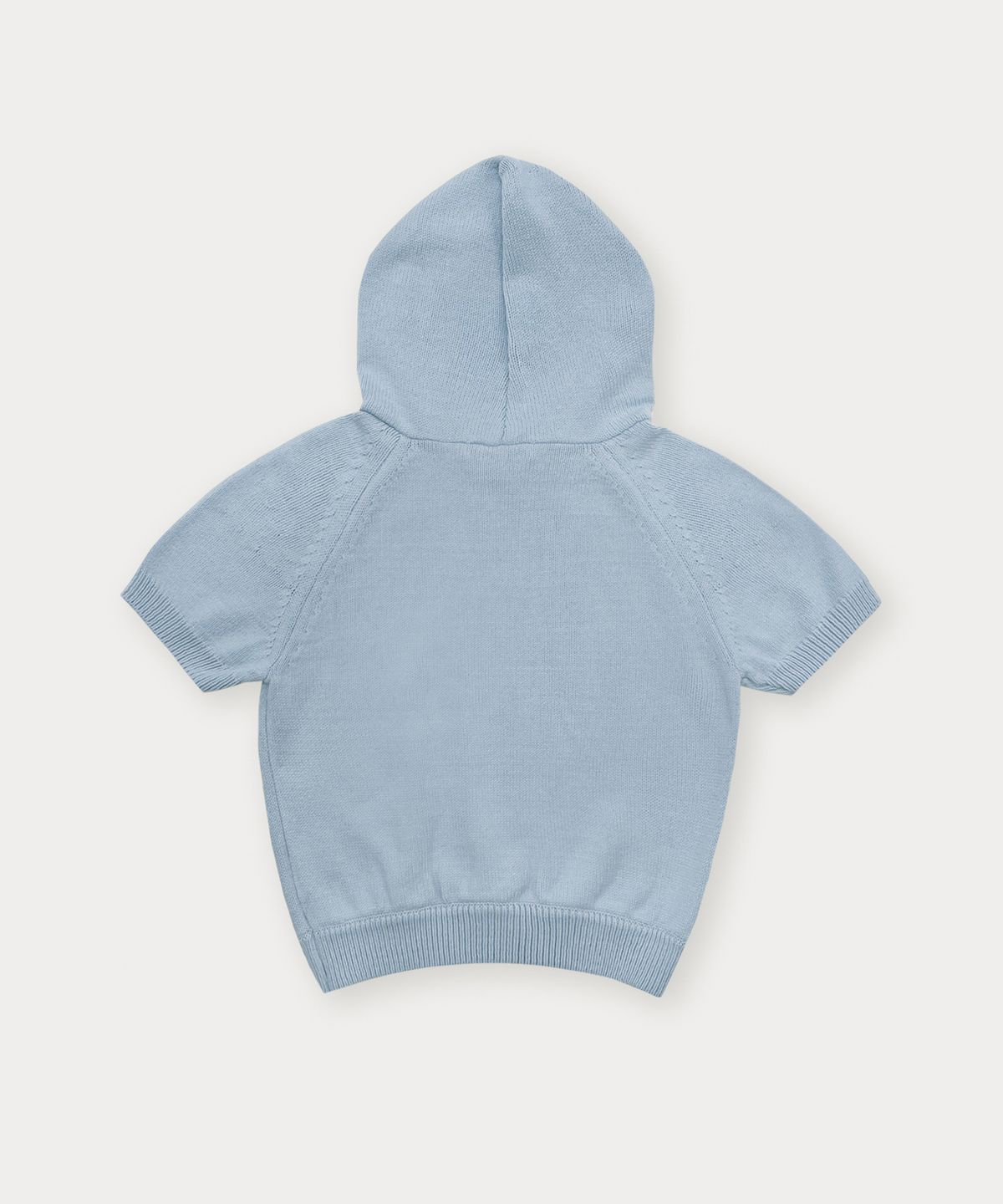 썸웨어버터(SOMEWHEREBUTTER) Hoodie Label Cotton Knit - Light Blue