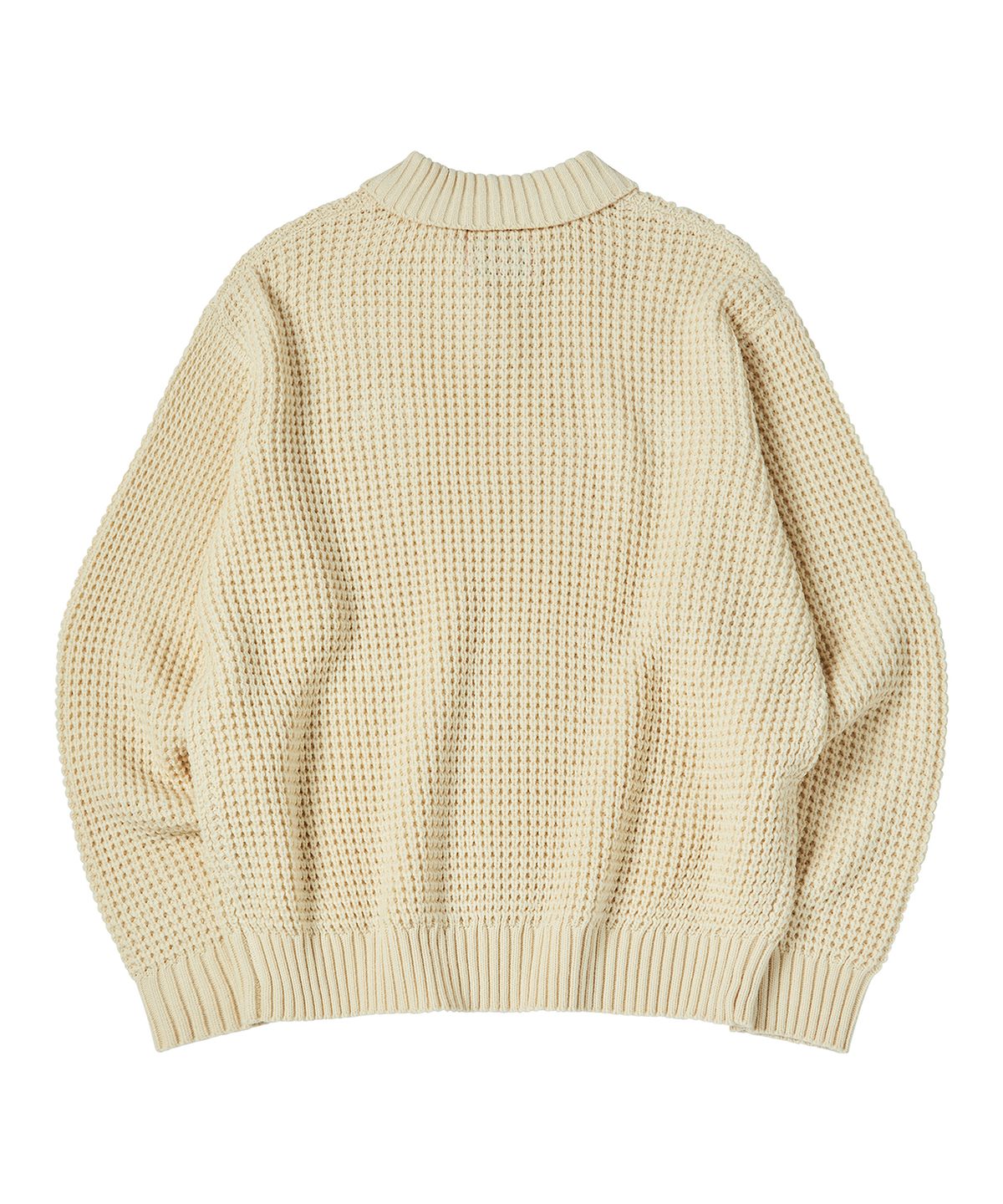 꼬모니노즈(COMONINOZ) WAFFLE COLLAR KNIT [CREAM]