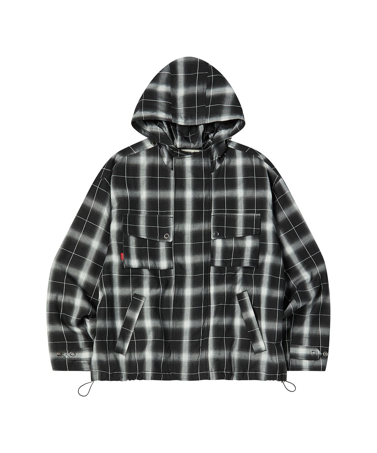 꼬모니노즈(COMONINOZ) OMBRE HOOD BLOUSON [BLACK]