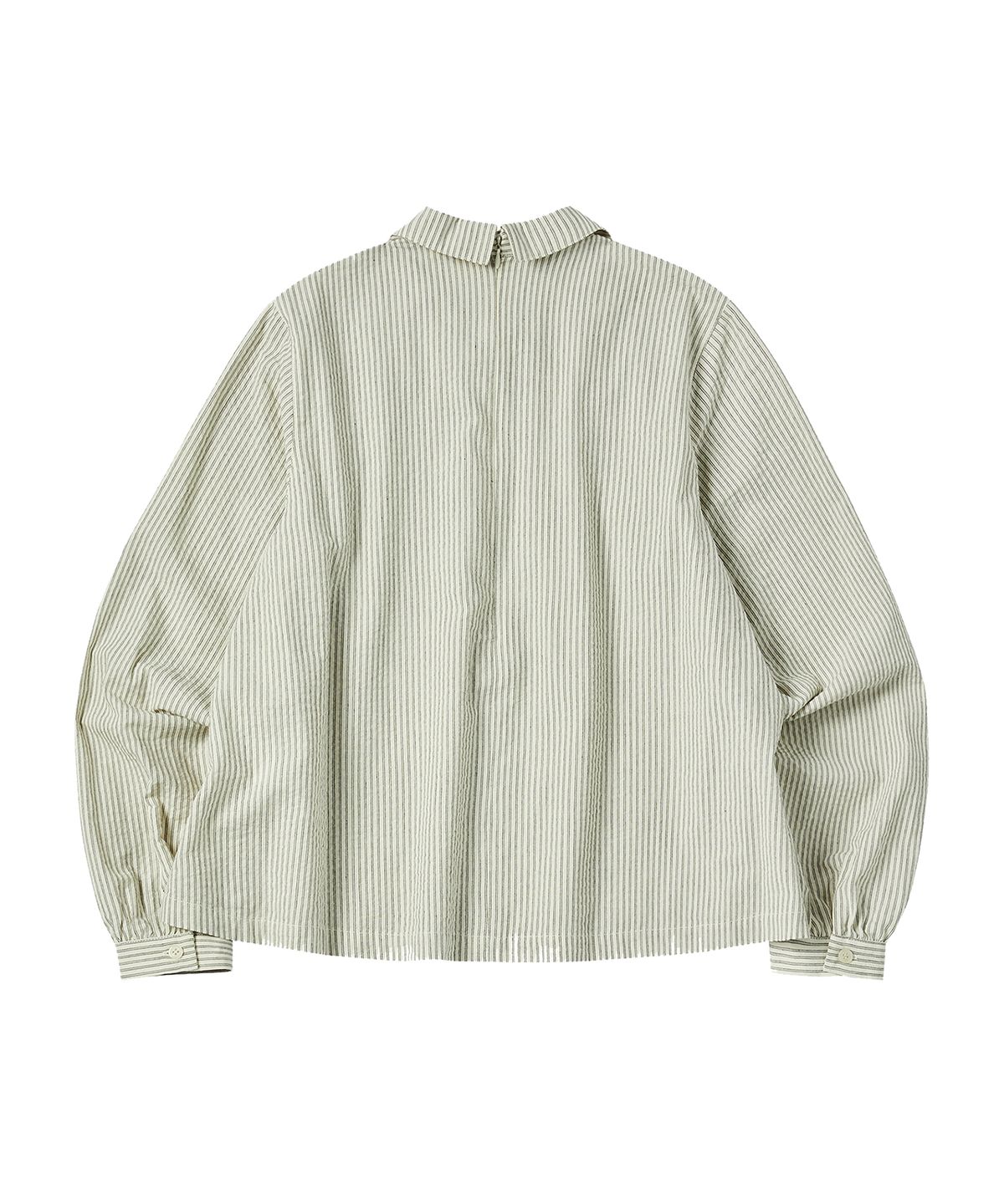 꼬모니노즈(COMONINOZ) W NOZ SHIRRING BLOUSE [IVORY]