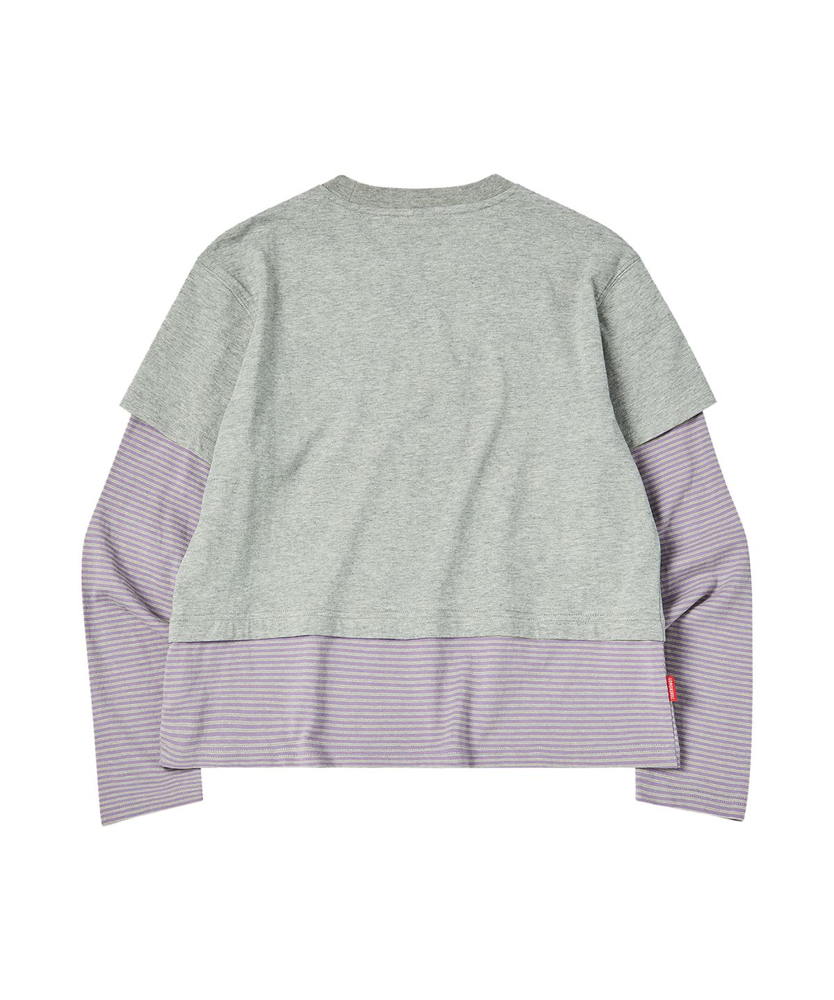 꼬모니노즈(COMONINOZ) W LAYERED T-SHIRT [GRAY]
