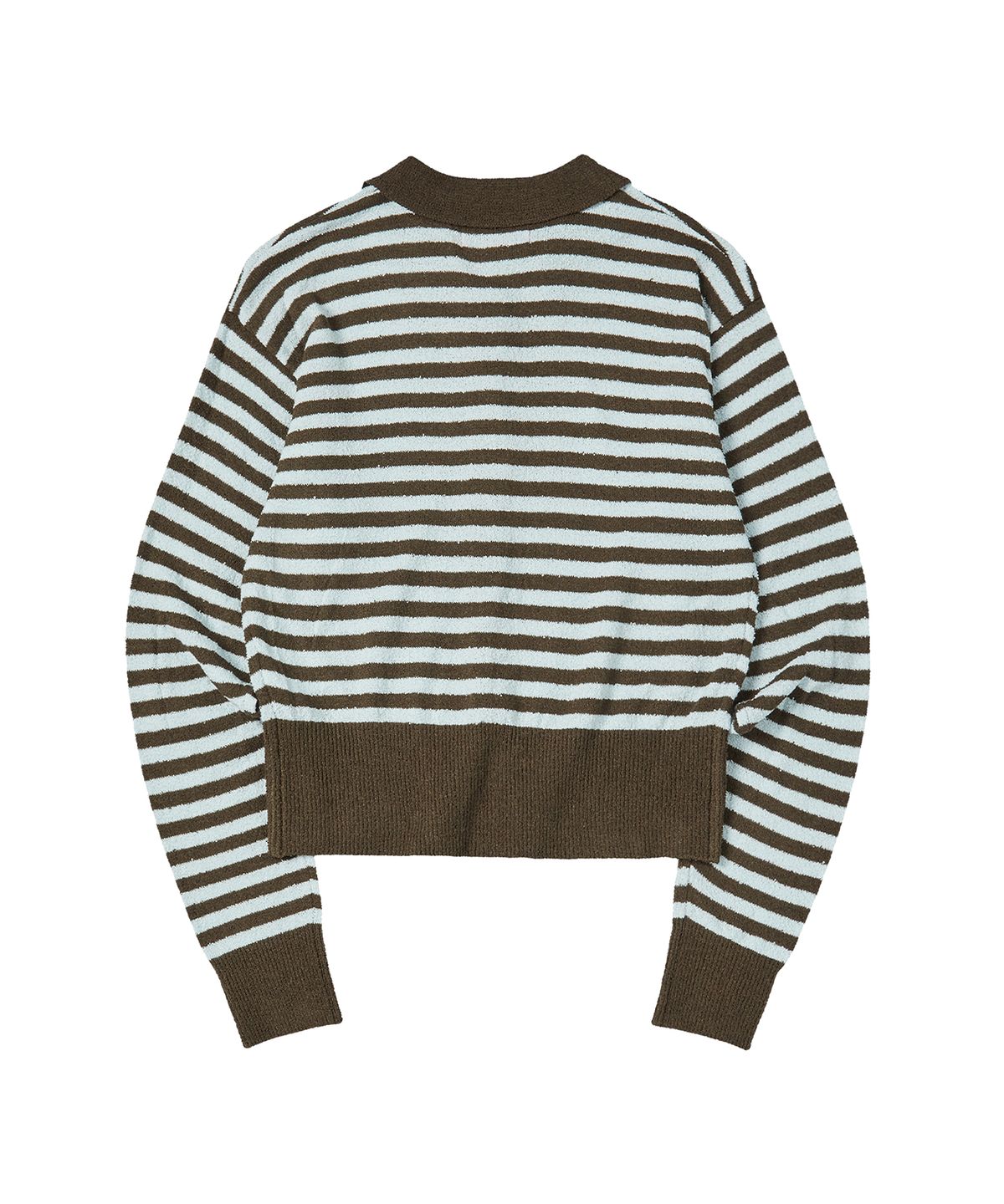 꼬모니노즈(COMONINOZ) W SPRING BUTTON CARDIGAN [KHAKI]