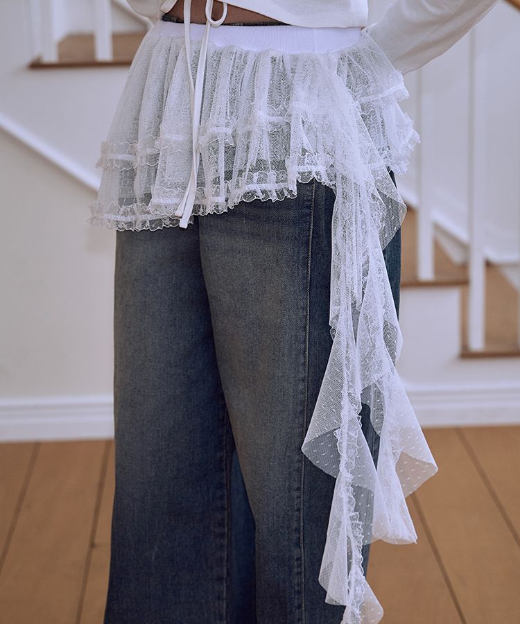 ◎ROSEFRANTZ◎ Lace Layered Mini Skirt White 5009725003 MUSINSA | ROSÉ FRANTZ Lace Layered Mini Skirt [White]