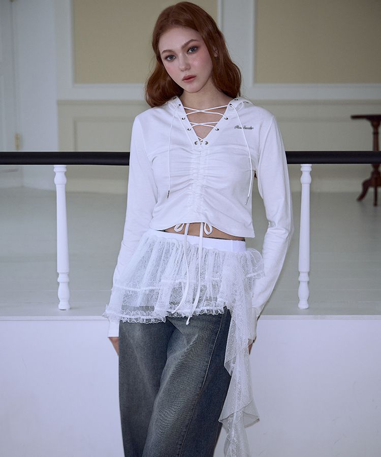 ◎ROSEFRANTZ◎ Lace Layered Mini Skirt White 5009725003 MUSINSA | ROSÉ FRANTZ Lace Layered Mini Skirt [White]