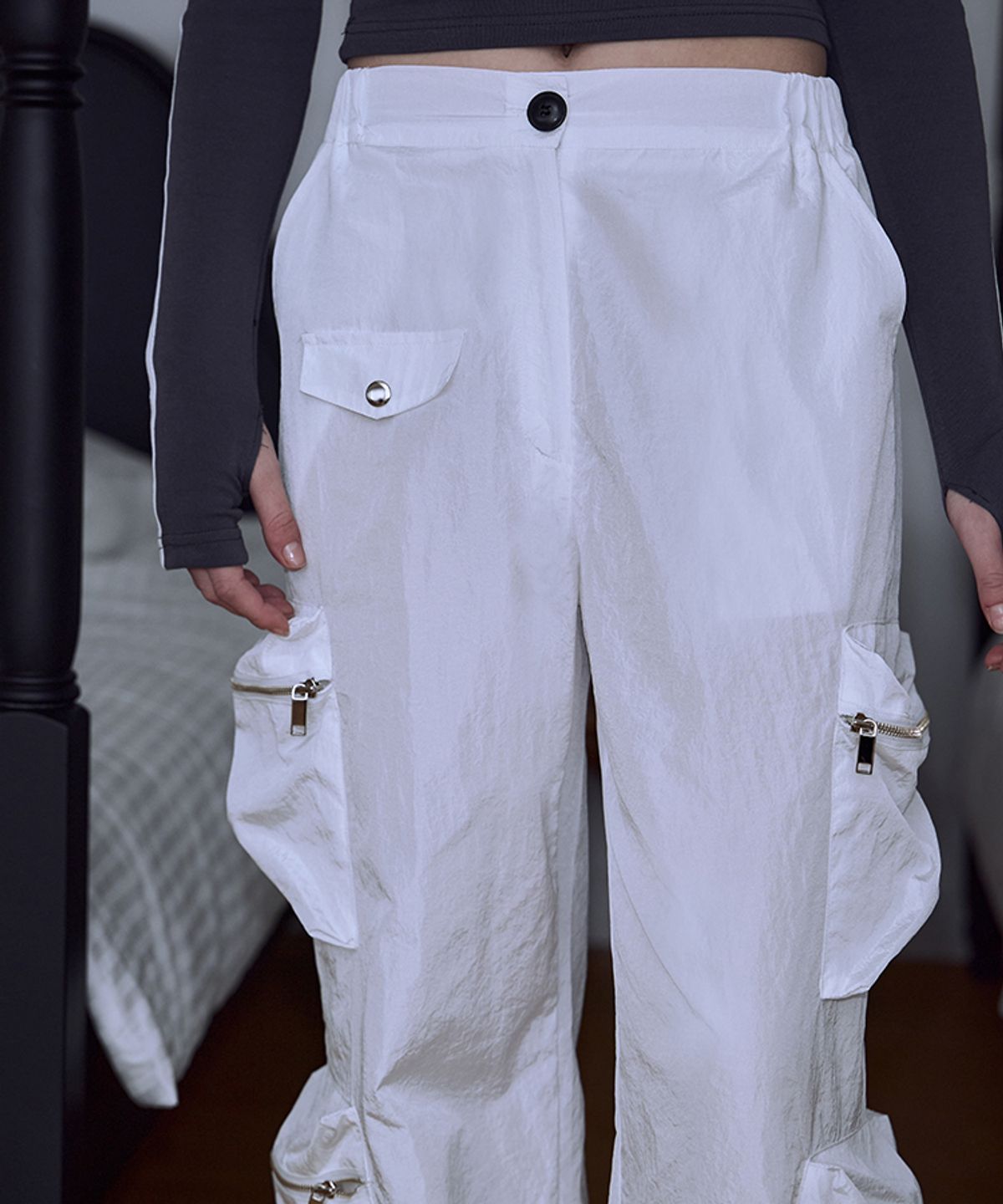 로제프란츠(ROSEFRANTZ) Two-way Nylon Pocket Pants [White]
