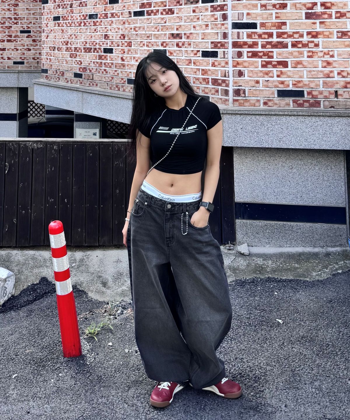 토피(TOFFEE) 덤보 데님 팬츠 (GREY)