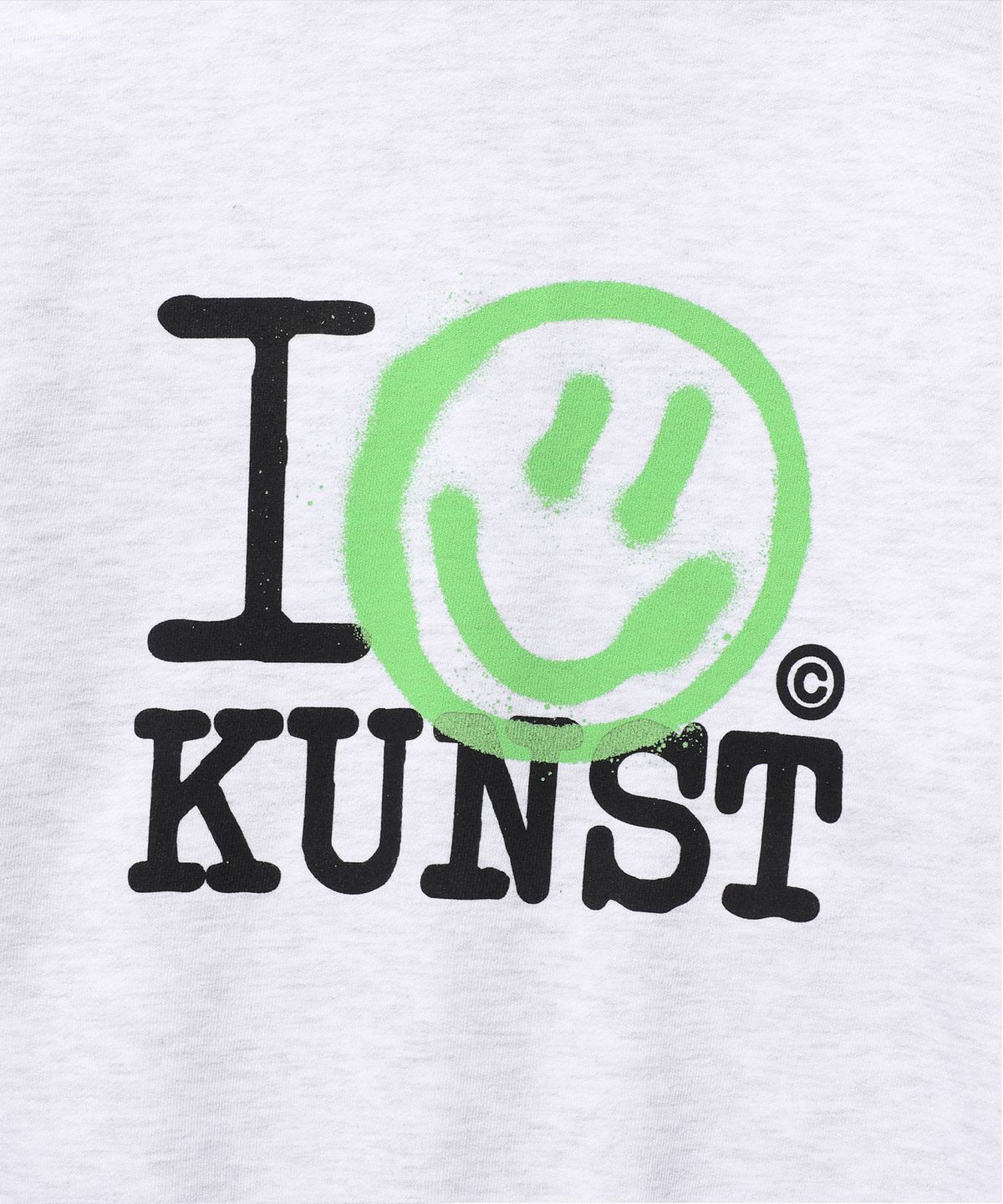 이스트쿤스트(ISTKUNST) I SMILEY KUNST CROP HOOD ZIP UP_LIGHT GREY(IK2FSMM483A)