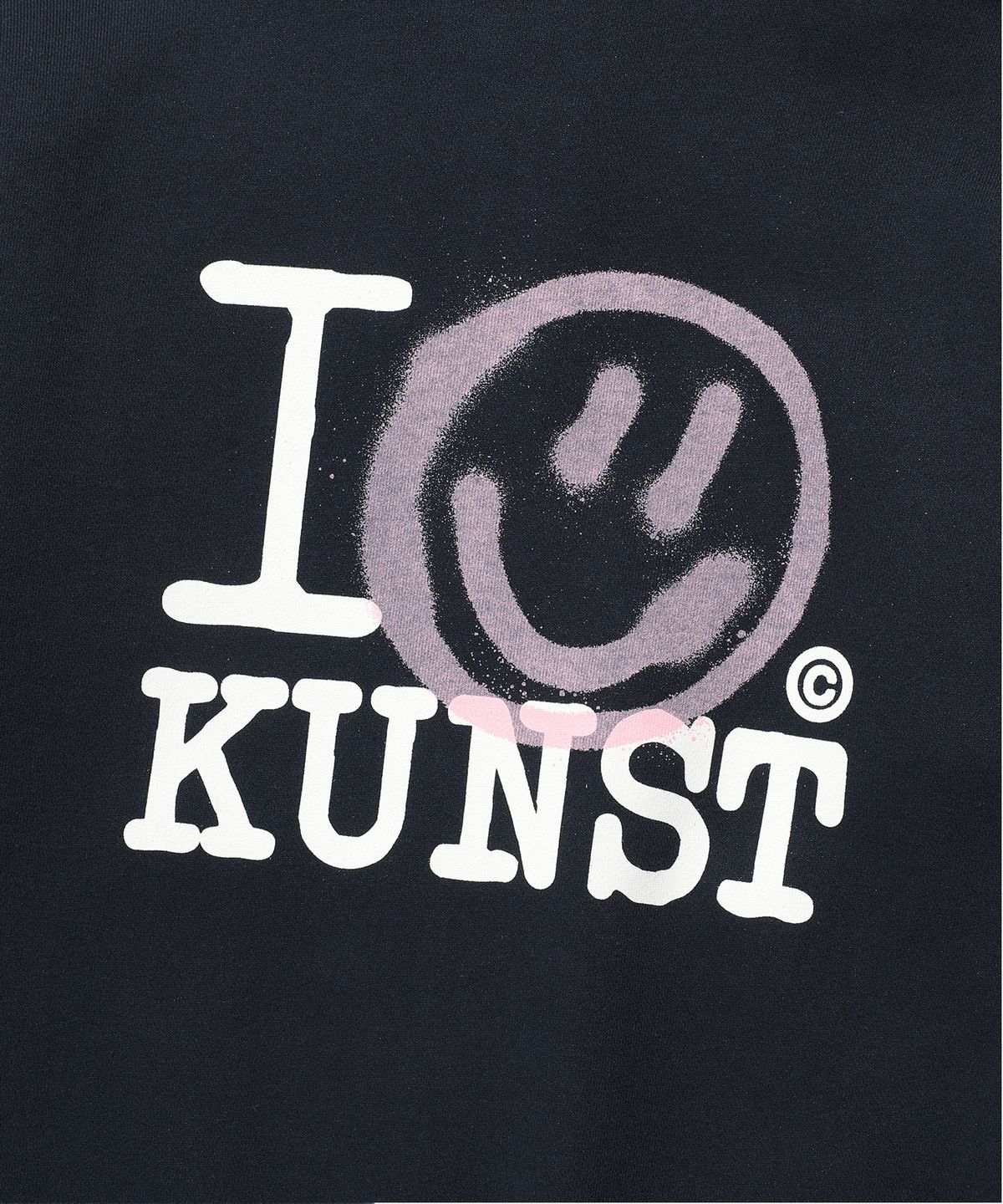 이스트쿤스트(ISTKUNST) I SMILEY KUNST CROP HOOD ZIP UP_NAVY(IK2FSMM483A)