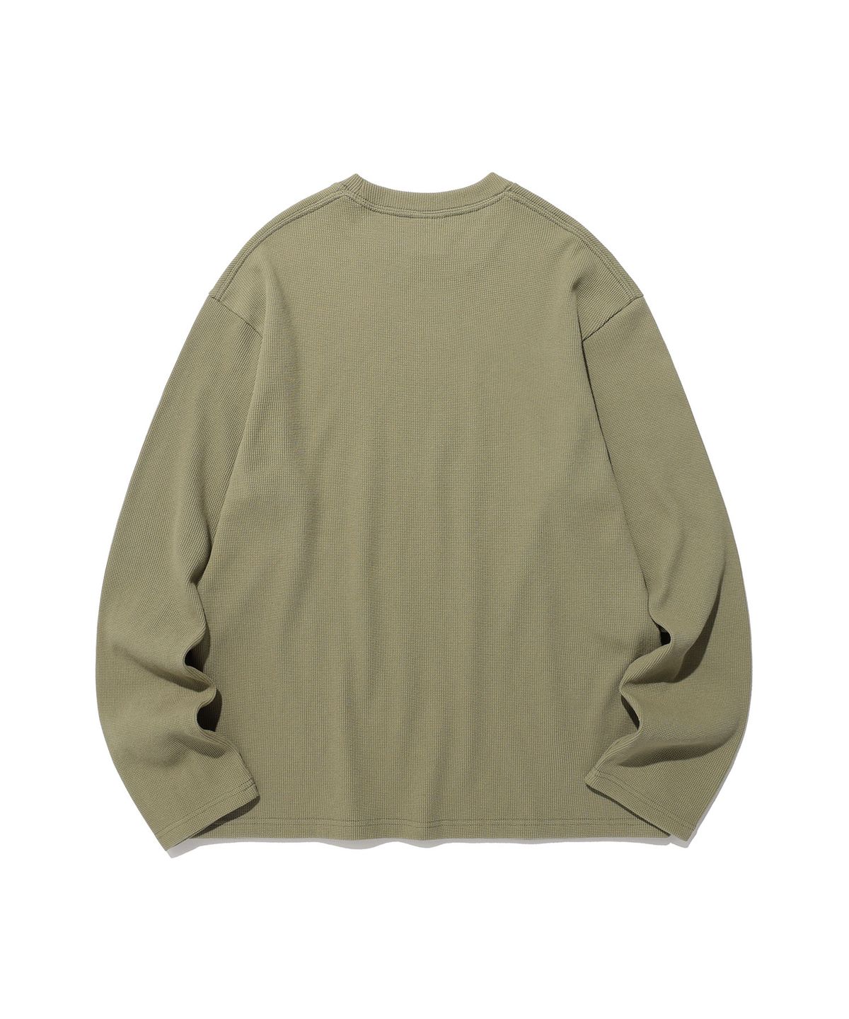 이스트쿤스트(ISTKUNST) DOES NOT TEACH WAFFLE LS TEE_KHAKI(IK2FSMT551A)