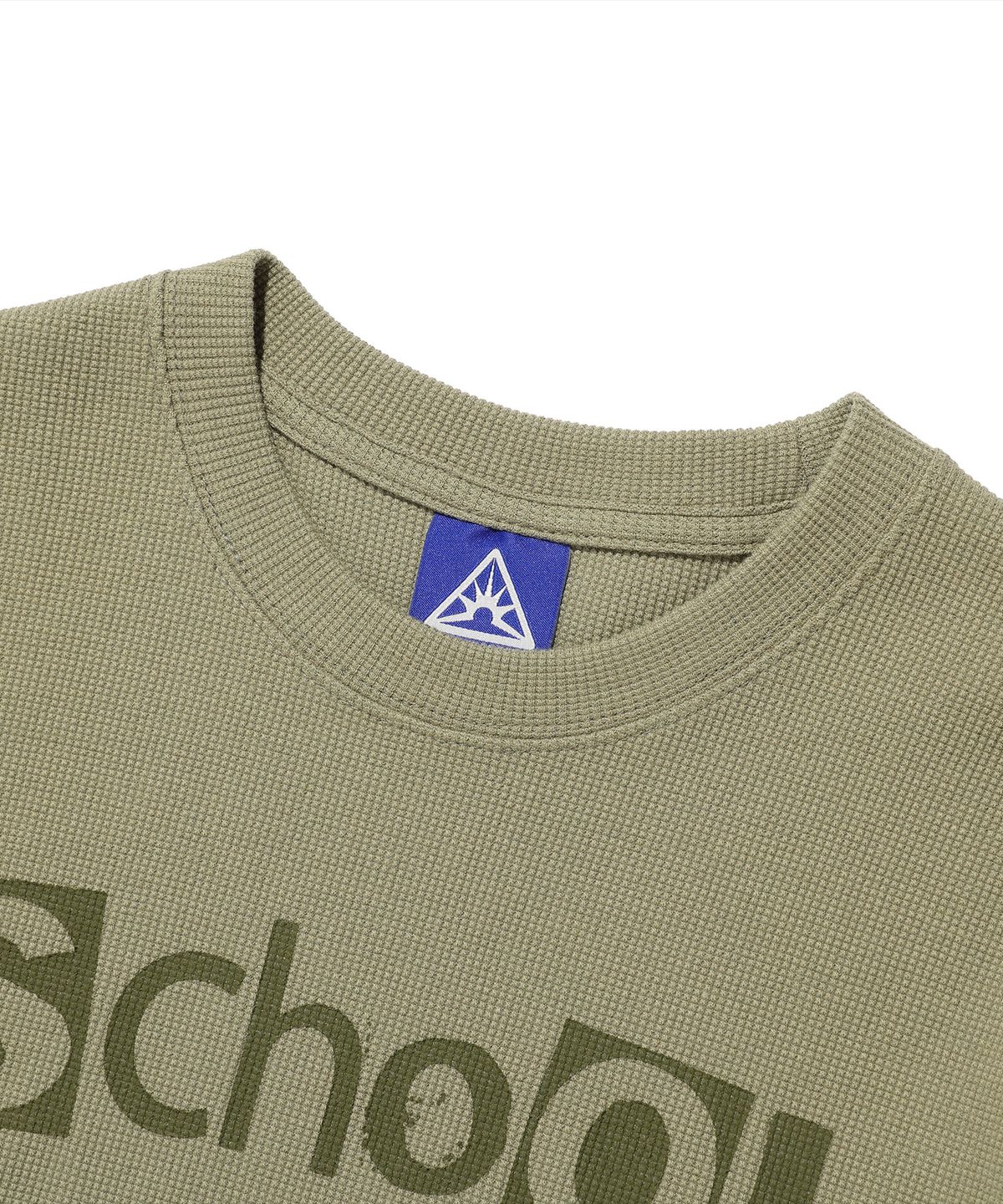 이스트쿤스트(ISTKUNST) DOES NOT TEACH WAFFLE LS TEE_KHAKI(IK2FSMT551A)