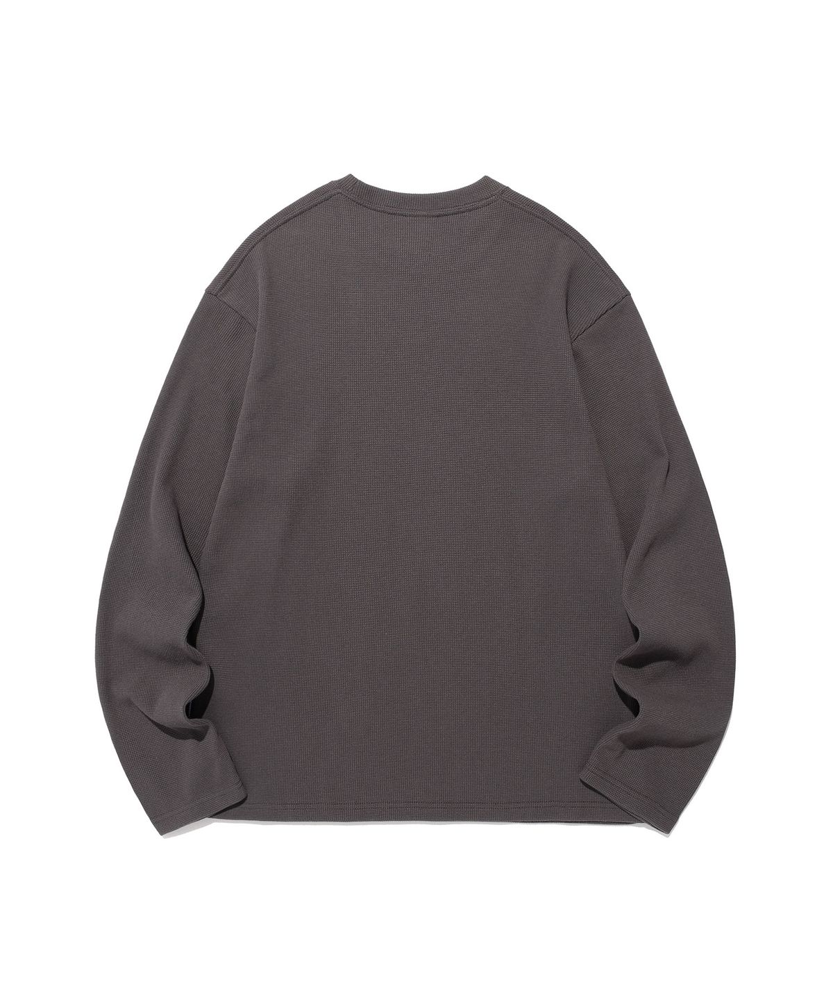 이스트쿤스트(ISTKUNST) DOES NOT TEACH WAFFLE LS TEE_CHARCOAL(IK2FSMT551A)