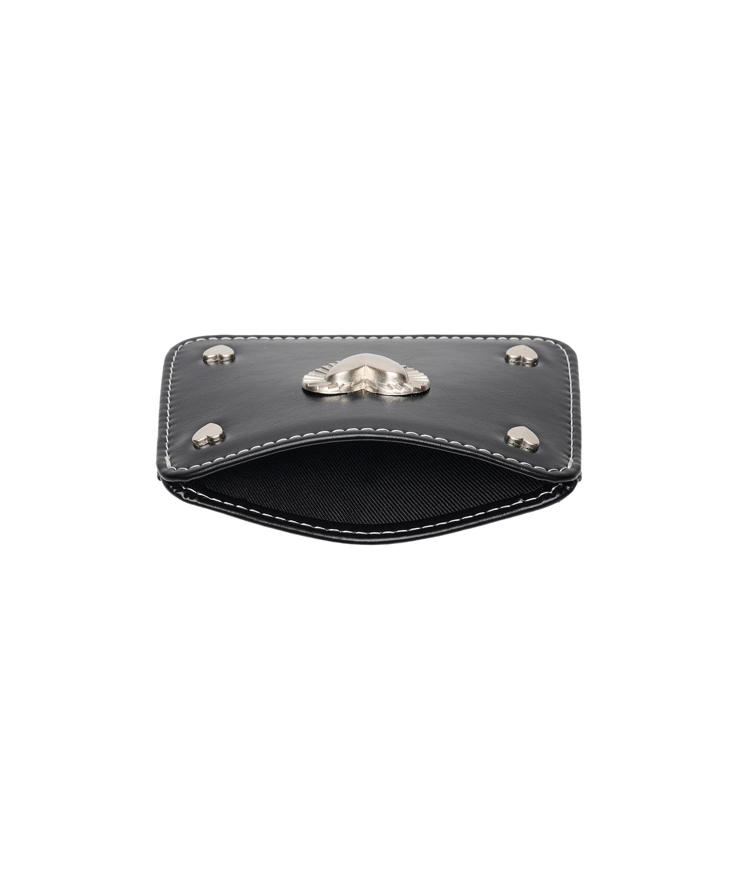 MUSINSA | LEMASQUE Pie Heart Slim Card Wallet Black