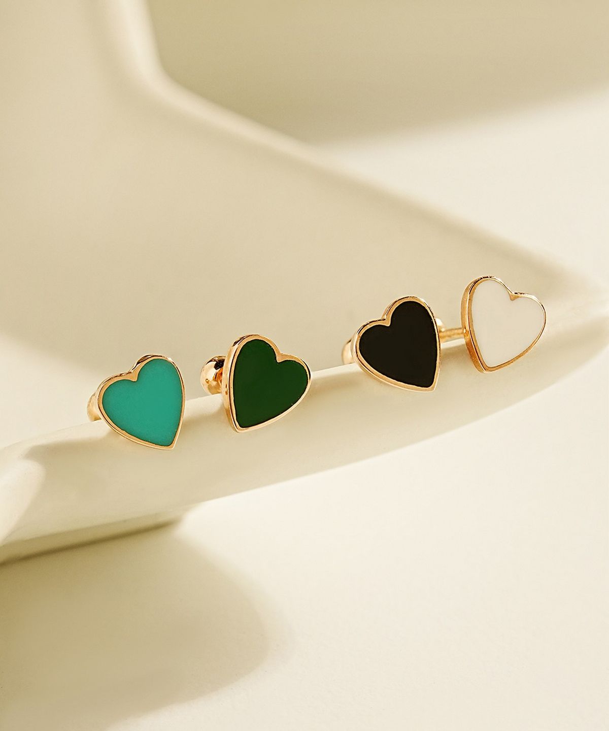 미니멀피어싱(MINIMALPIERCING) 14K 에나멜 하트 피어싱 귀걸이