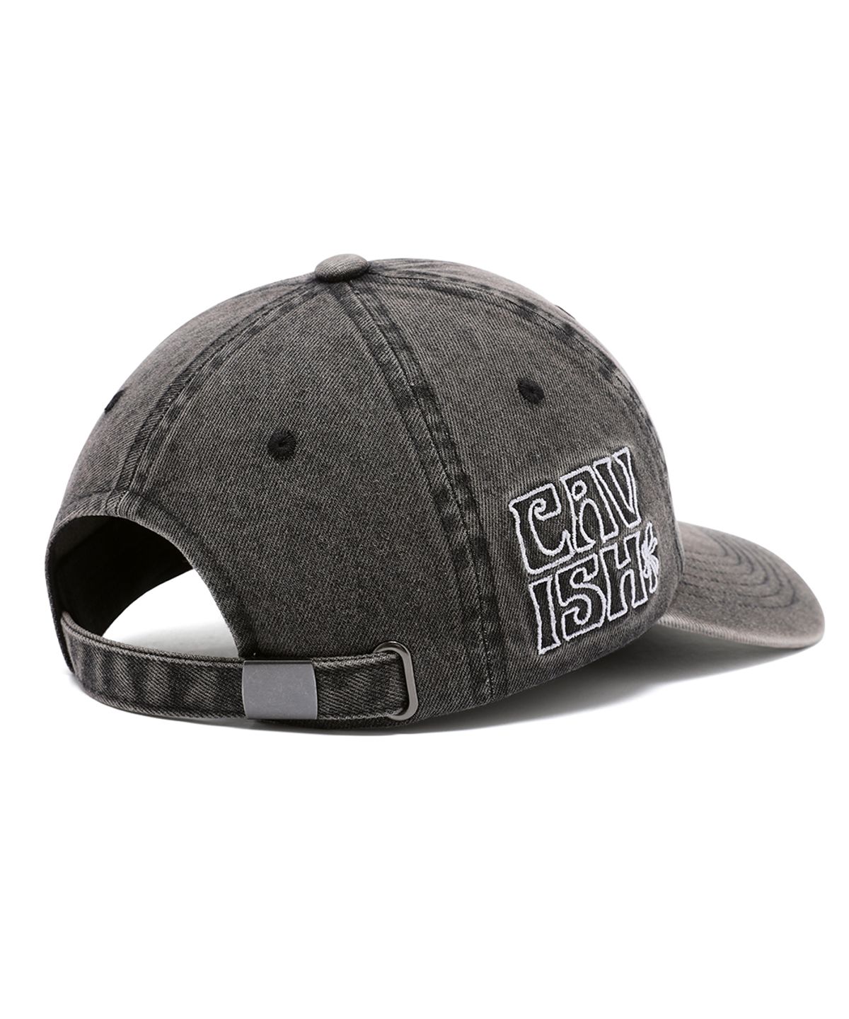 카비시(CAVISH) WASHED DENIM EMB BALL CAP BLACK(CV2FSUAB22A)