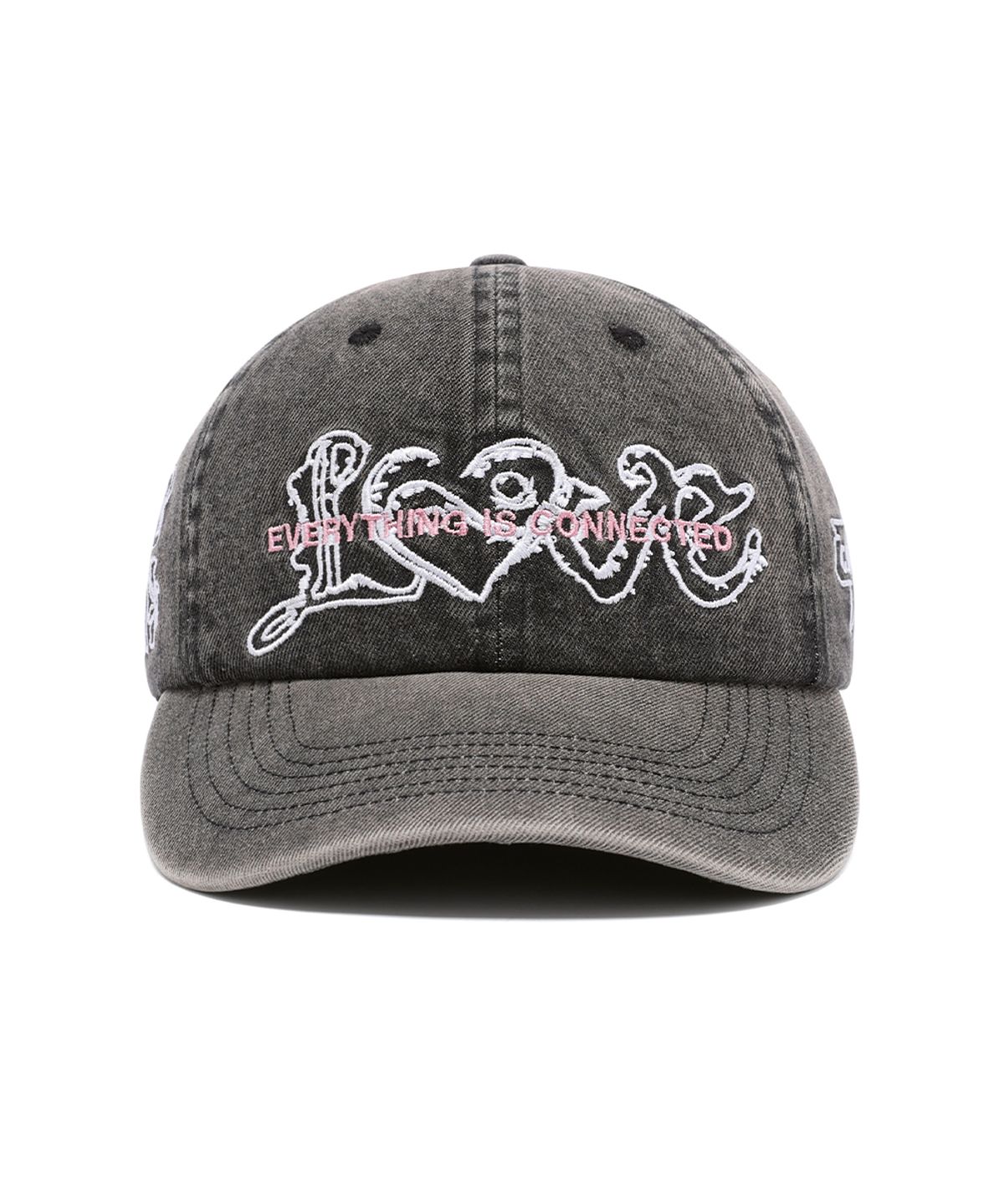 카비시(CAVISH) WASHED DENIM EMB BALL CAP BLACK(CV2FSUAB22A)