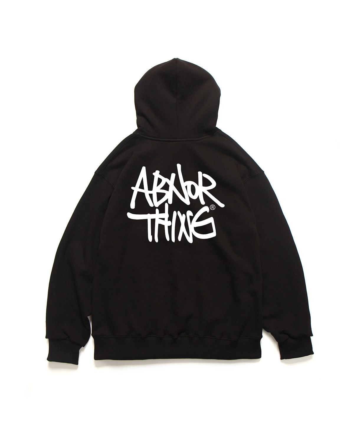 앱놀머씽(ABNORMALTHING) HW001 루즈핏 후드 블랙 (HW001 HOOD BLACK)