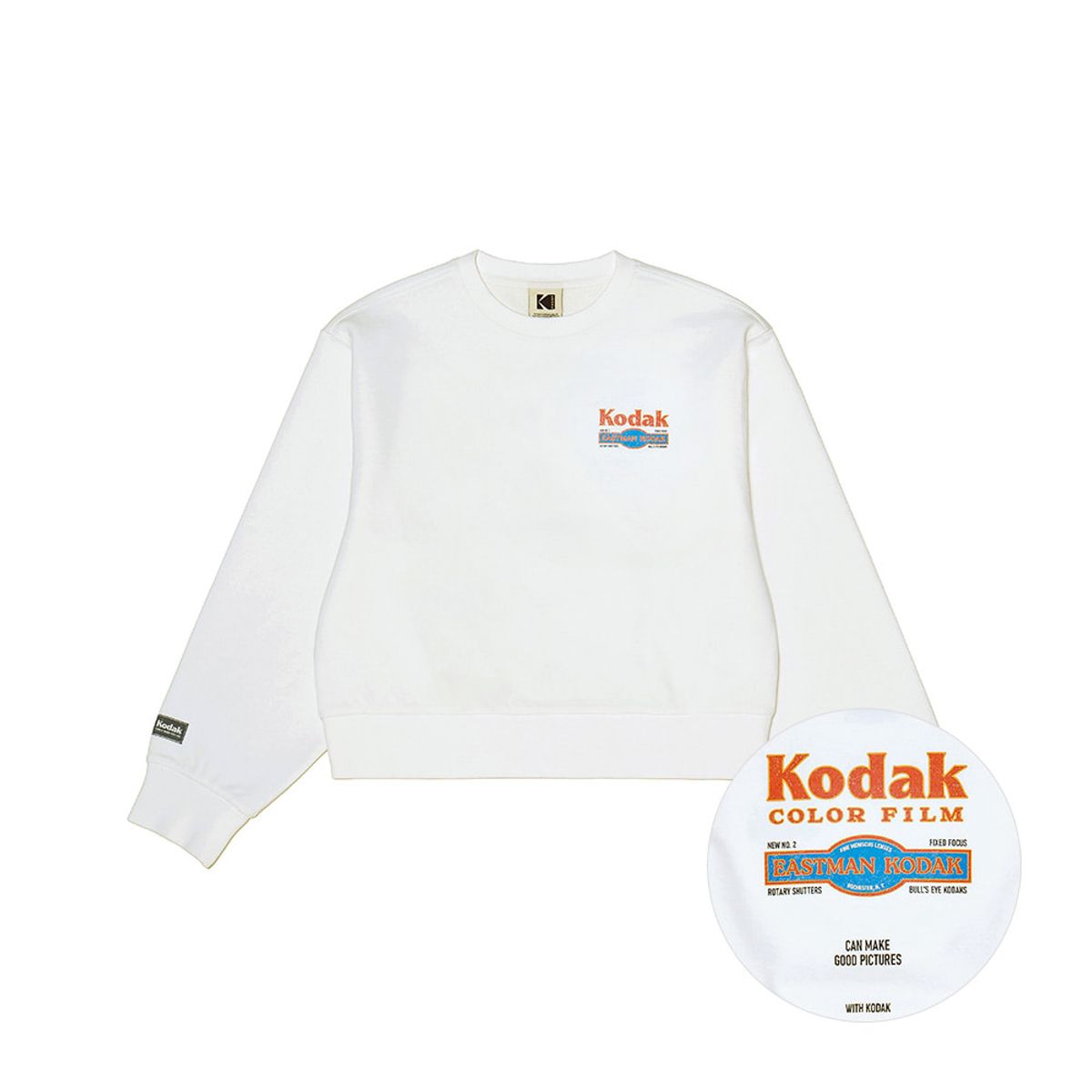 코닥(KODAK) 레시피 스노우워싱 맨투맨 우먼 IVORY