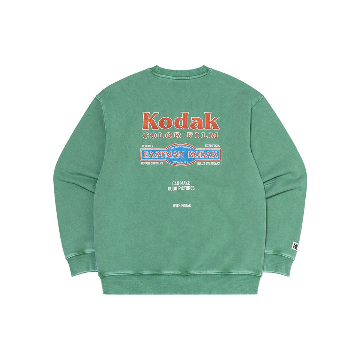 코닥(KODAK) 레시피 스노우워싱 맨투맨 GREEN