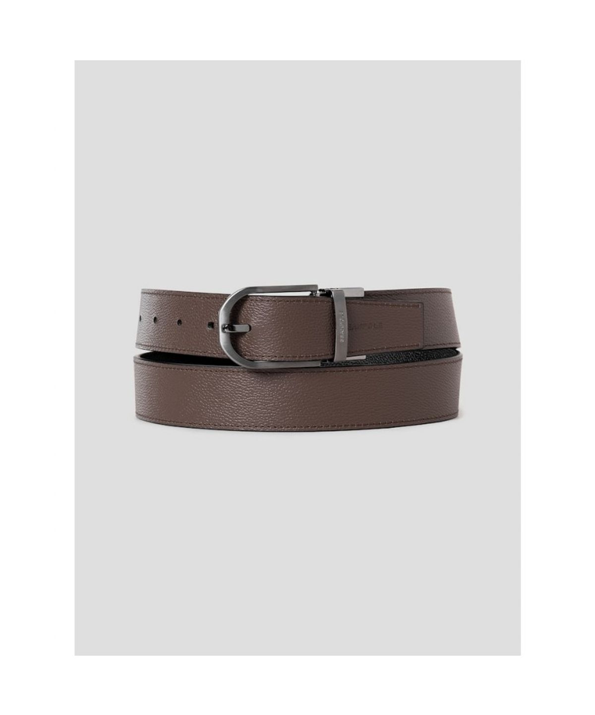 빈폴 액세서리(BEANPOLE ACCESSORY) 리버시블 라운드 버클 벨트 - 블랙