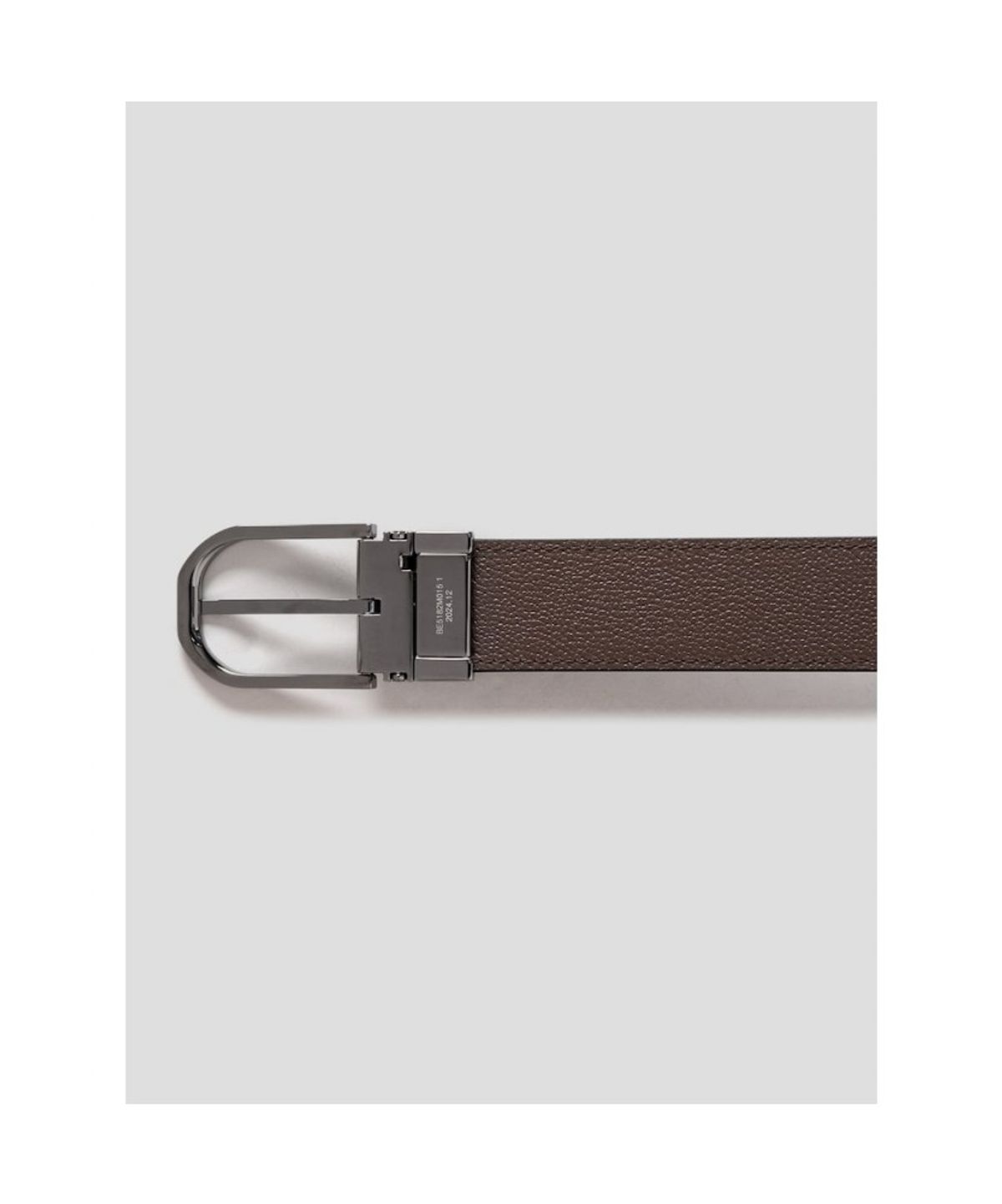 빈폴 액세서리(BEANPOLE ACCESSORY) 리버시블 라운드 버클 벨트 - 블랙
