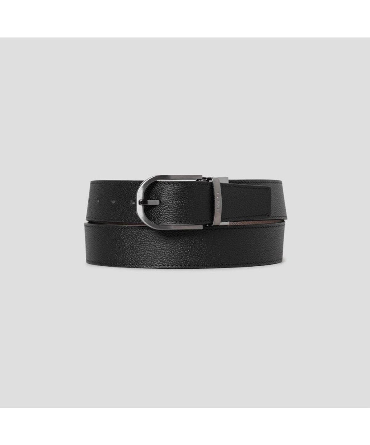 빈폴 액세서리(BEANPOLE ACCESSORY) 리버시블 라운드 버클 벨트 - 블랙