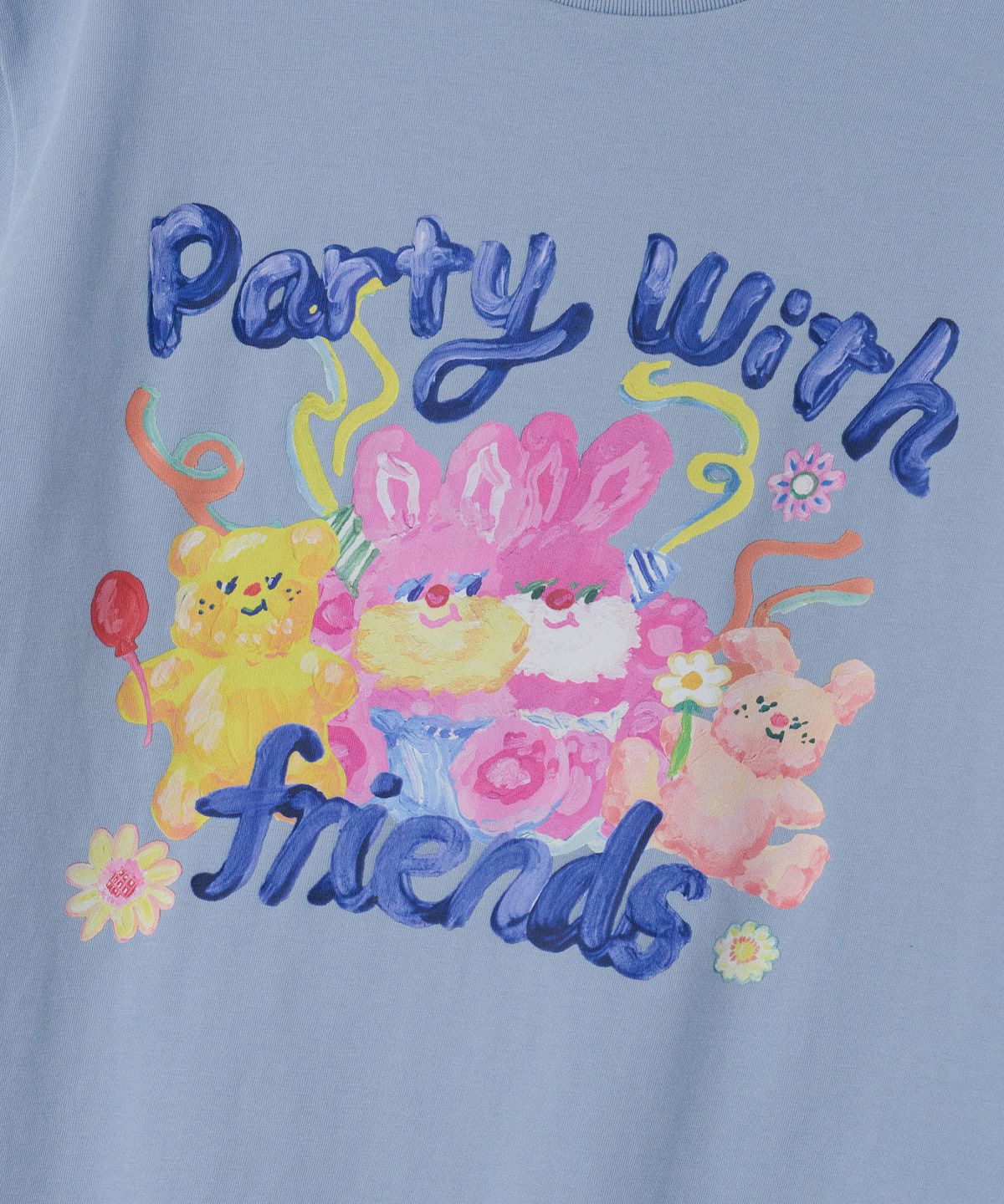 무신사 스탠다드 키즈(MUSINSA STANDARD KIDS) 프렌즈 릴렉스드 티셔츠 [블루 그레이]