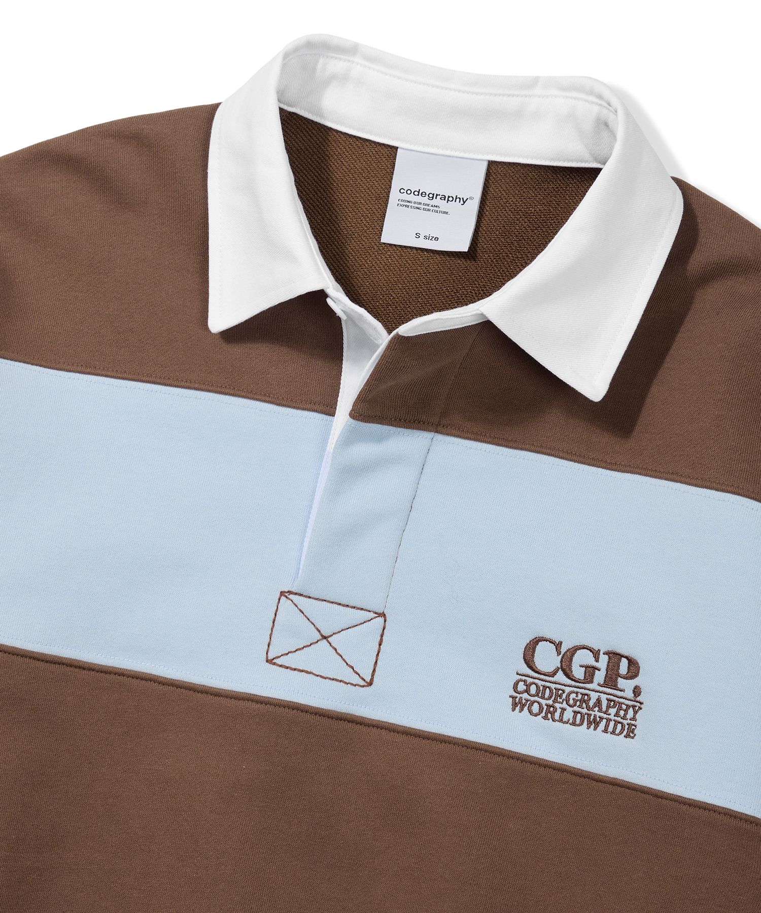 MUSINSA公式 | Codegraphy CGP Small Square Logo Stripe Rugby
