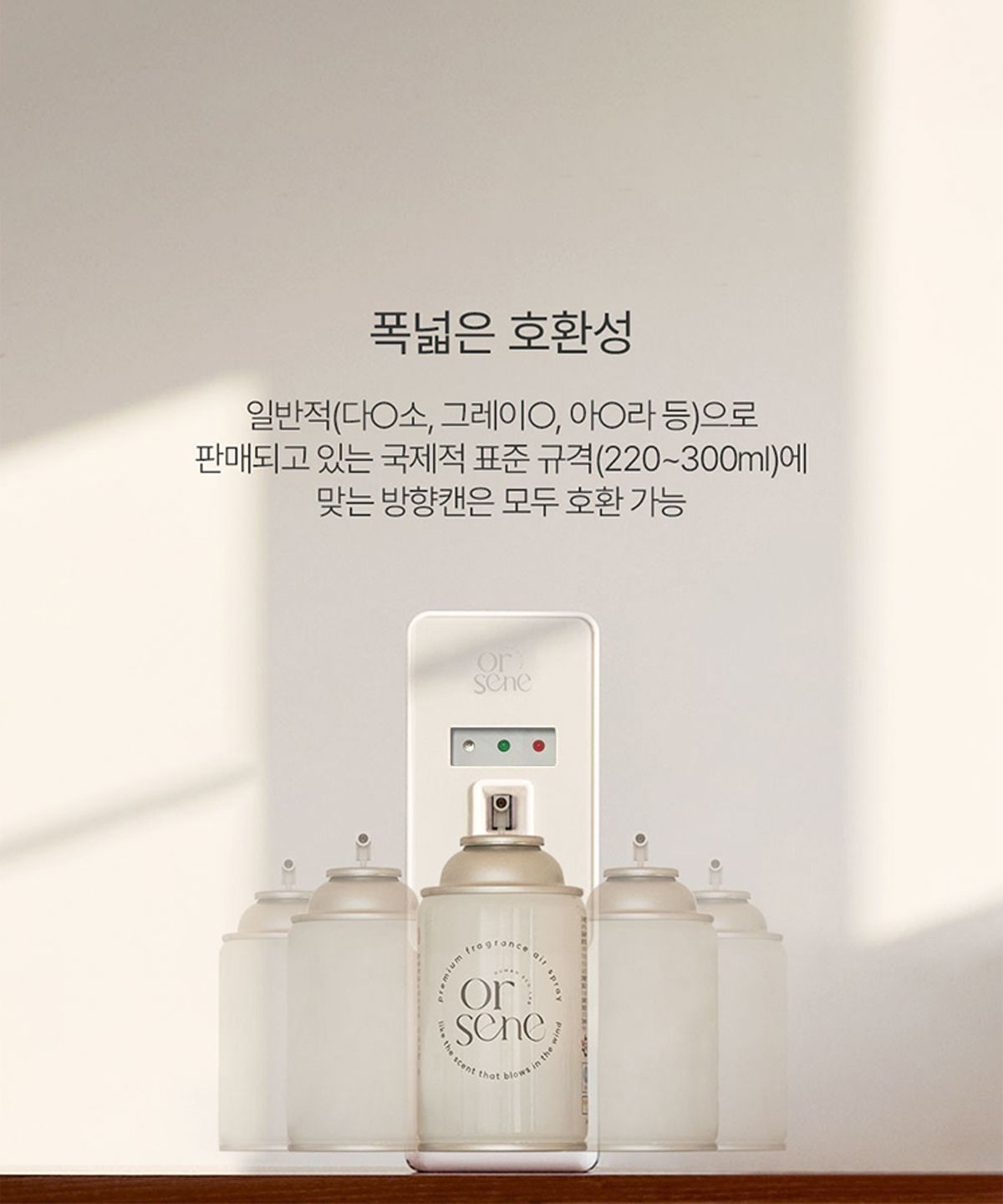 올센느(ORSENE) 프리미엄 니치 방향제 자동분사기 드레스룸 디스펜서 (간단형 타입) 세트