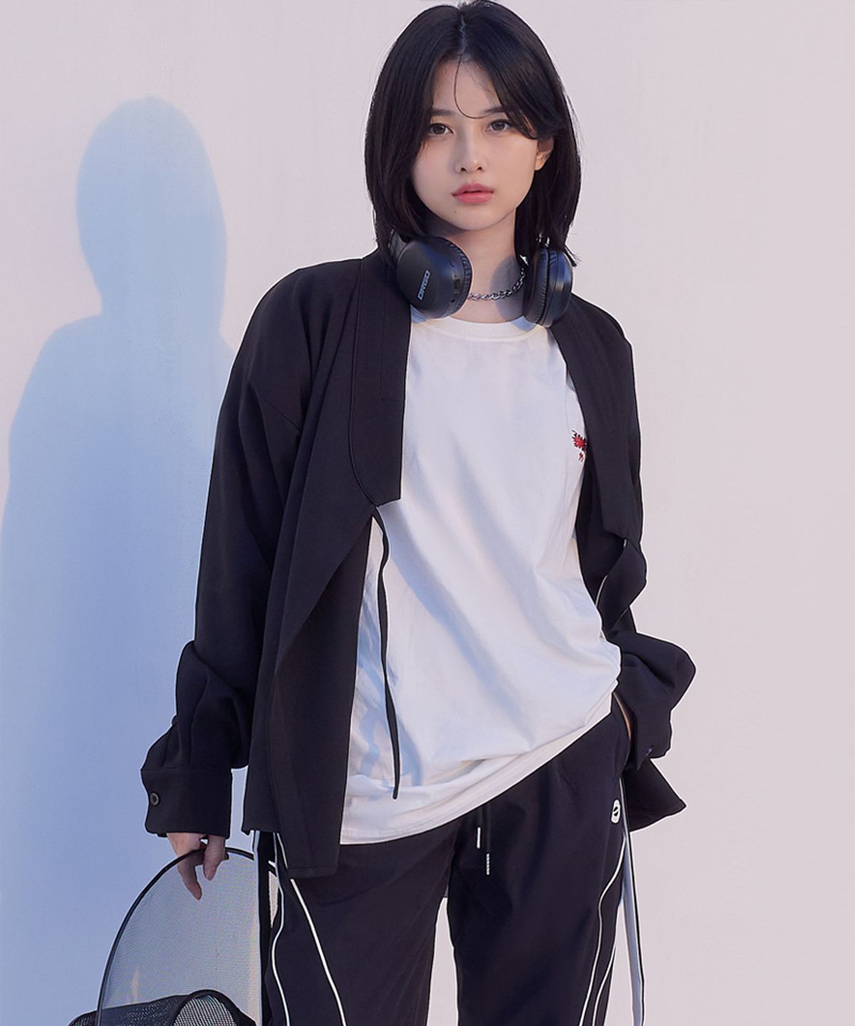 티엠쓰리(TM3) 극한 오버핏 저고리 한복 셔츠 블랙