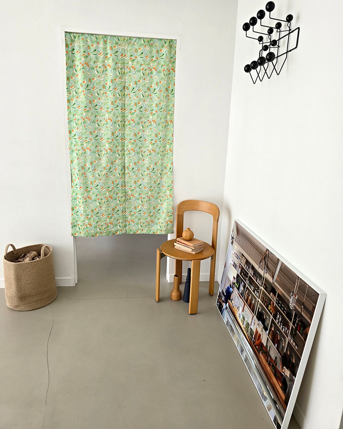 블랑쉬하우스(BLANCHE HOUSE) 블랑쉬 라도노추추 그린가든 60수 바란스커튼 90x160 (자체제작)