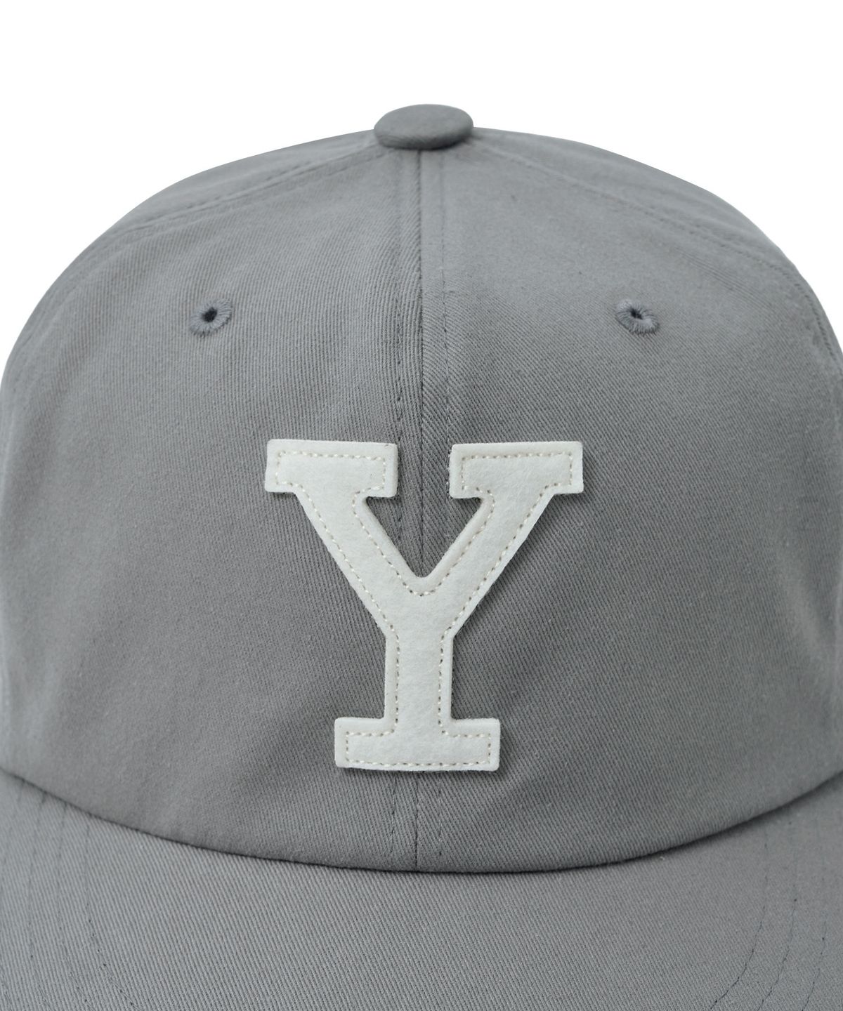 예일(YALE) Y로고 레더 스트랩 캡_그레이