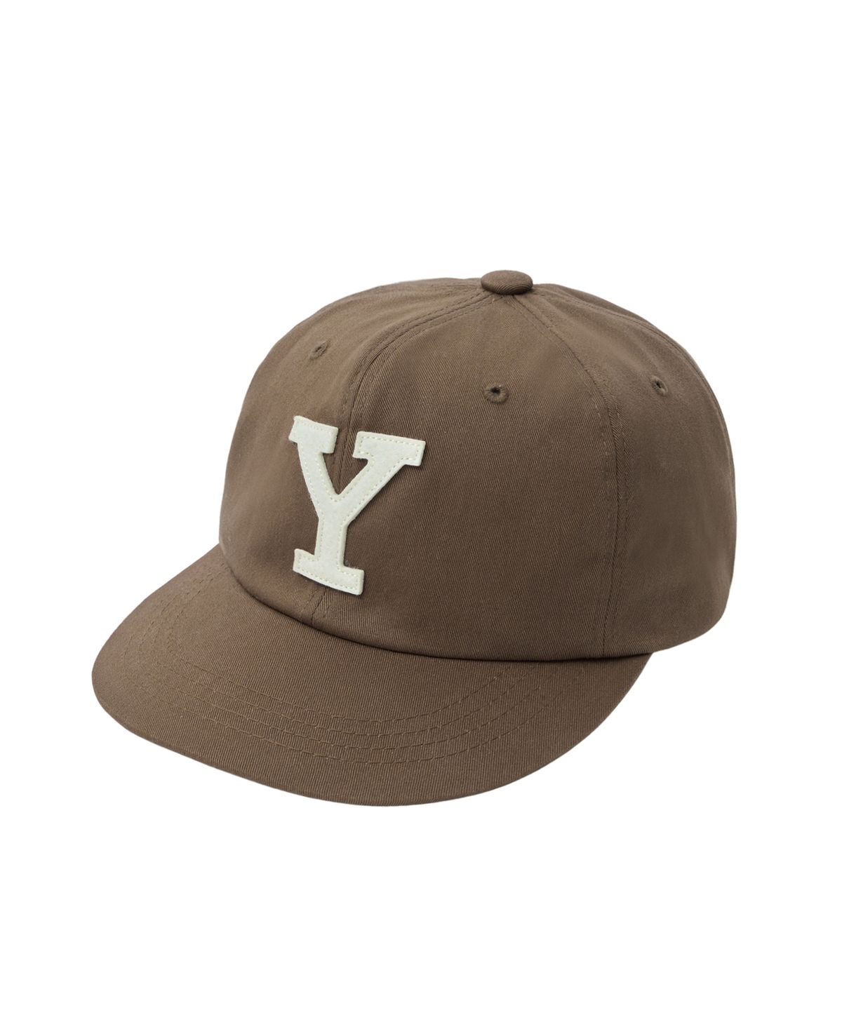 예일(YALE) Y로고 레더 스트랩 캡_브라운