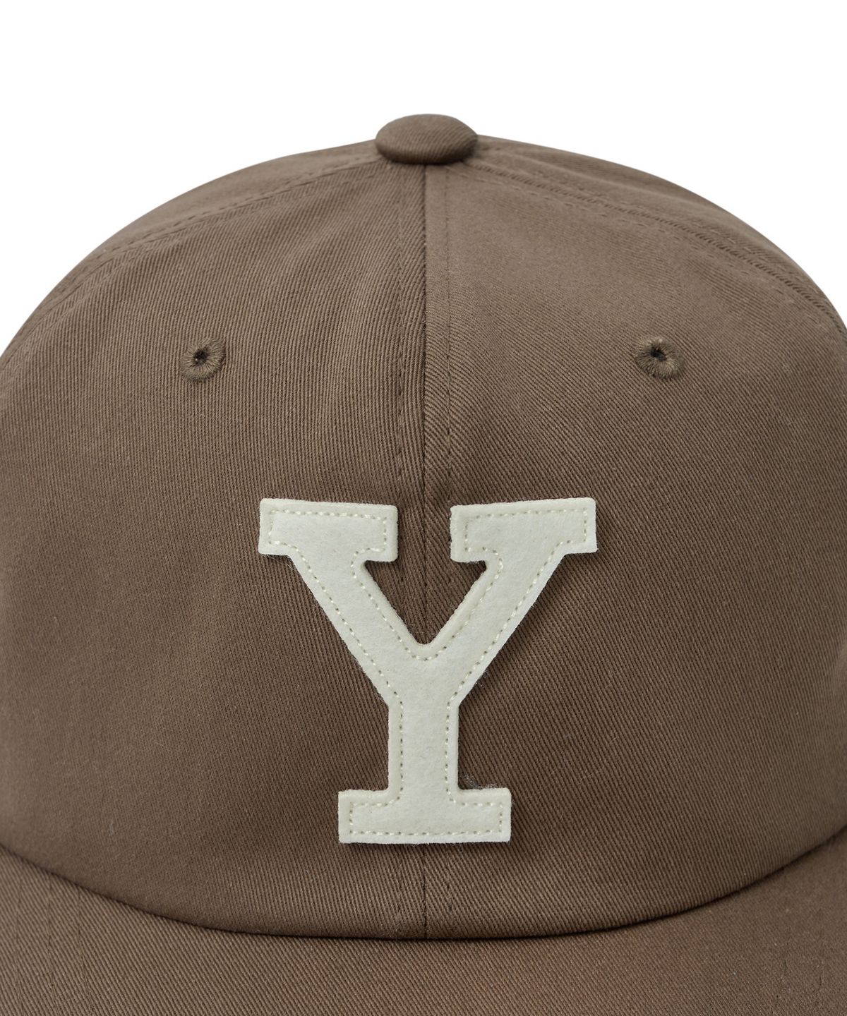 예일(YALE) Y로고 레더 스트랩 캡_브라운