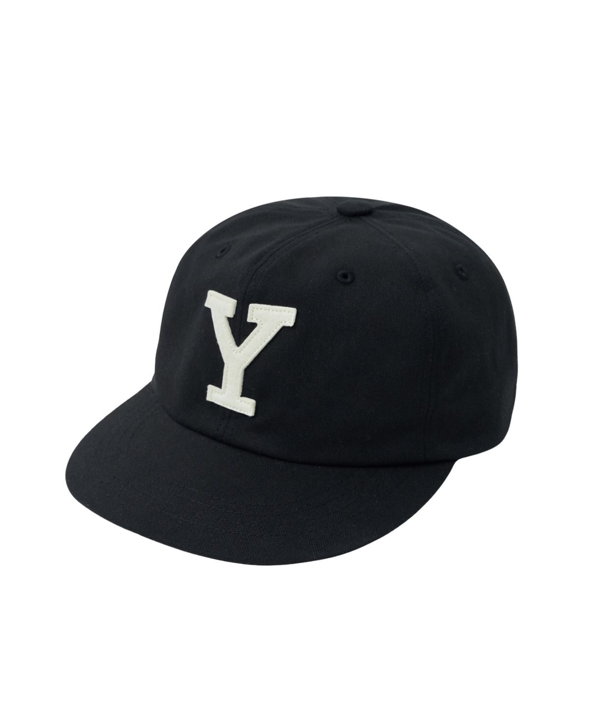 예일(YALE) Y로고 레더 스트랩 캡_블랙