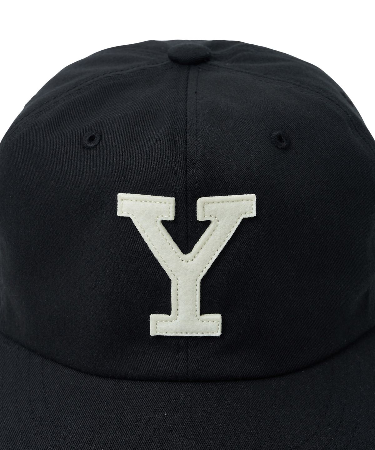 예일(YALE) Y로고 레더 스트랩 캡_블랙