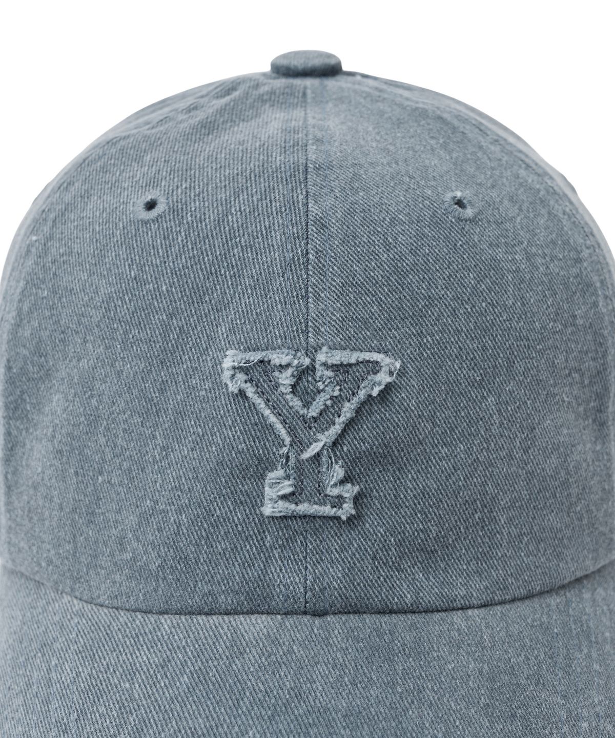 예일(YALE) Y로고 피그먼트 워싱 볼캡_블루 그레이