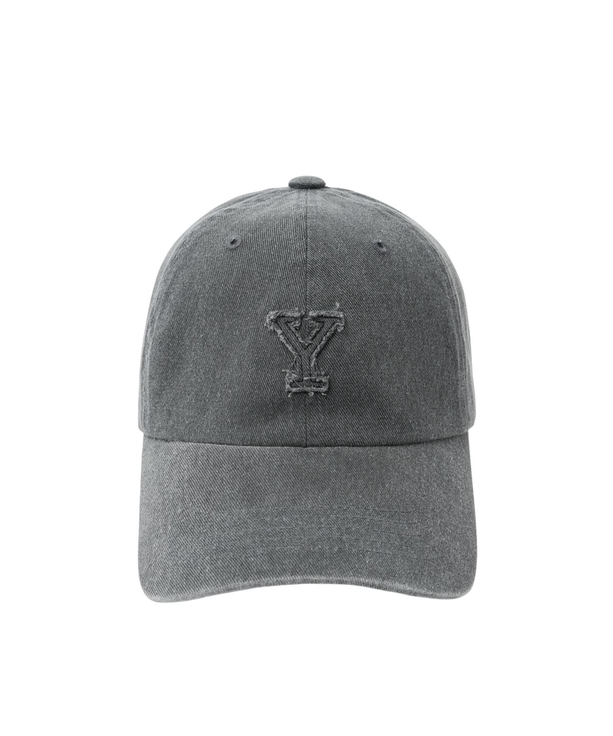 예일(YALE) Y로고 피그먼트 워싱 볼캡_차콜