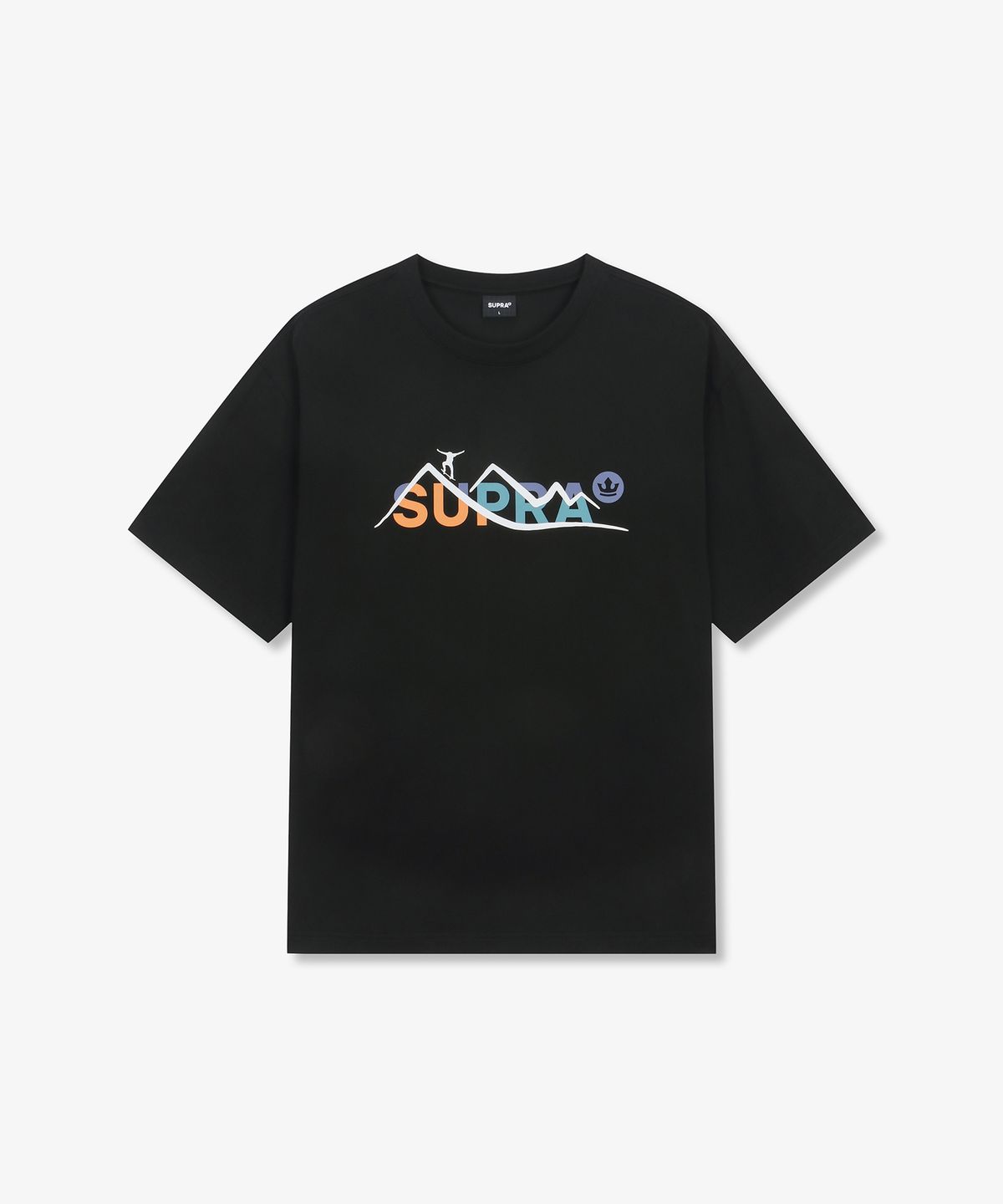 수프라(SUPRA) 그래픽 믹스 반팔 티셔츠(BLACK)