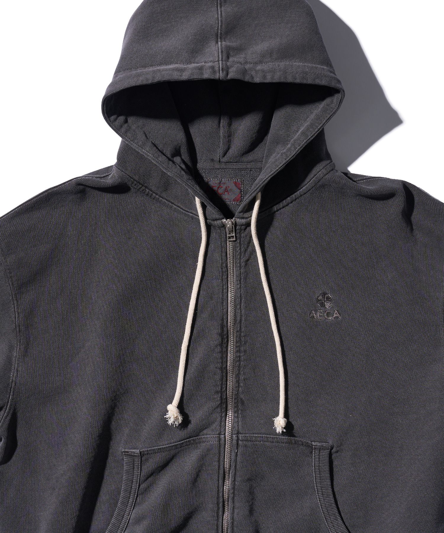 パーカー・フーディ AECA WHITE EVERYDAY AECA CLOVER ZIP UP HOODIEWASHED CHARCOAL MUSINSA | AECA WHITE EVERYDAY AECA CLOVER ZIP UP HOODIE