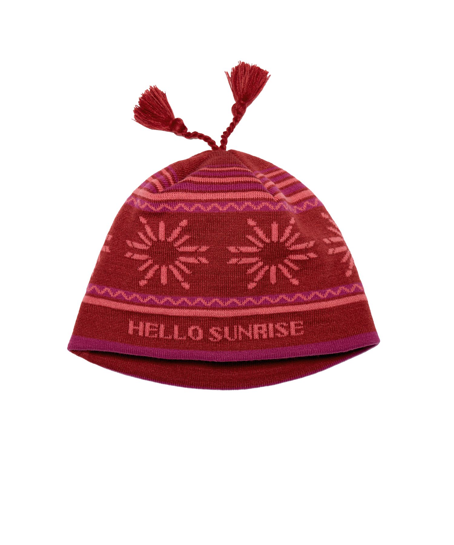 【HELLO SUNRISE】 HS Symbol Tassel beanie / 追跡付 MUSINSA公式 | HELLO SUNRISE HS Symbol Tassel beanie_Red