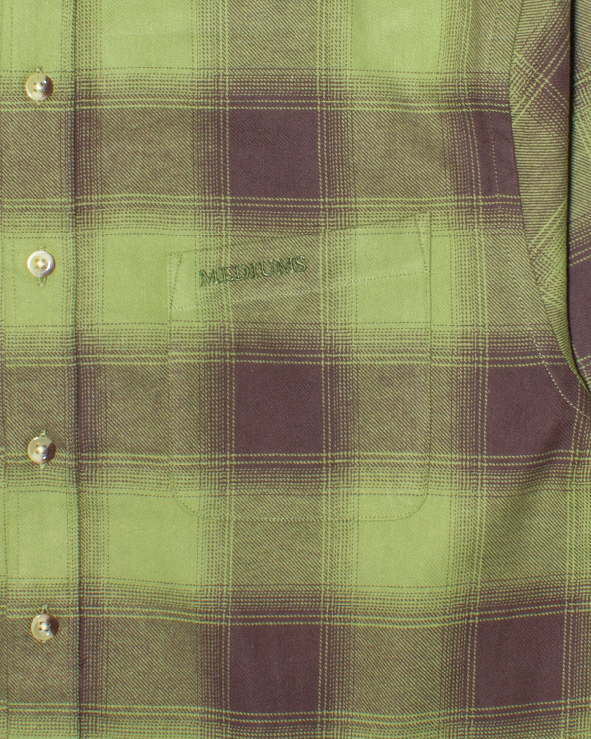 미디엄스(MEDIUMS) Slant Pocket Flannel Shirt (사선 포켓 플라넬 셔츠)