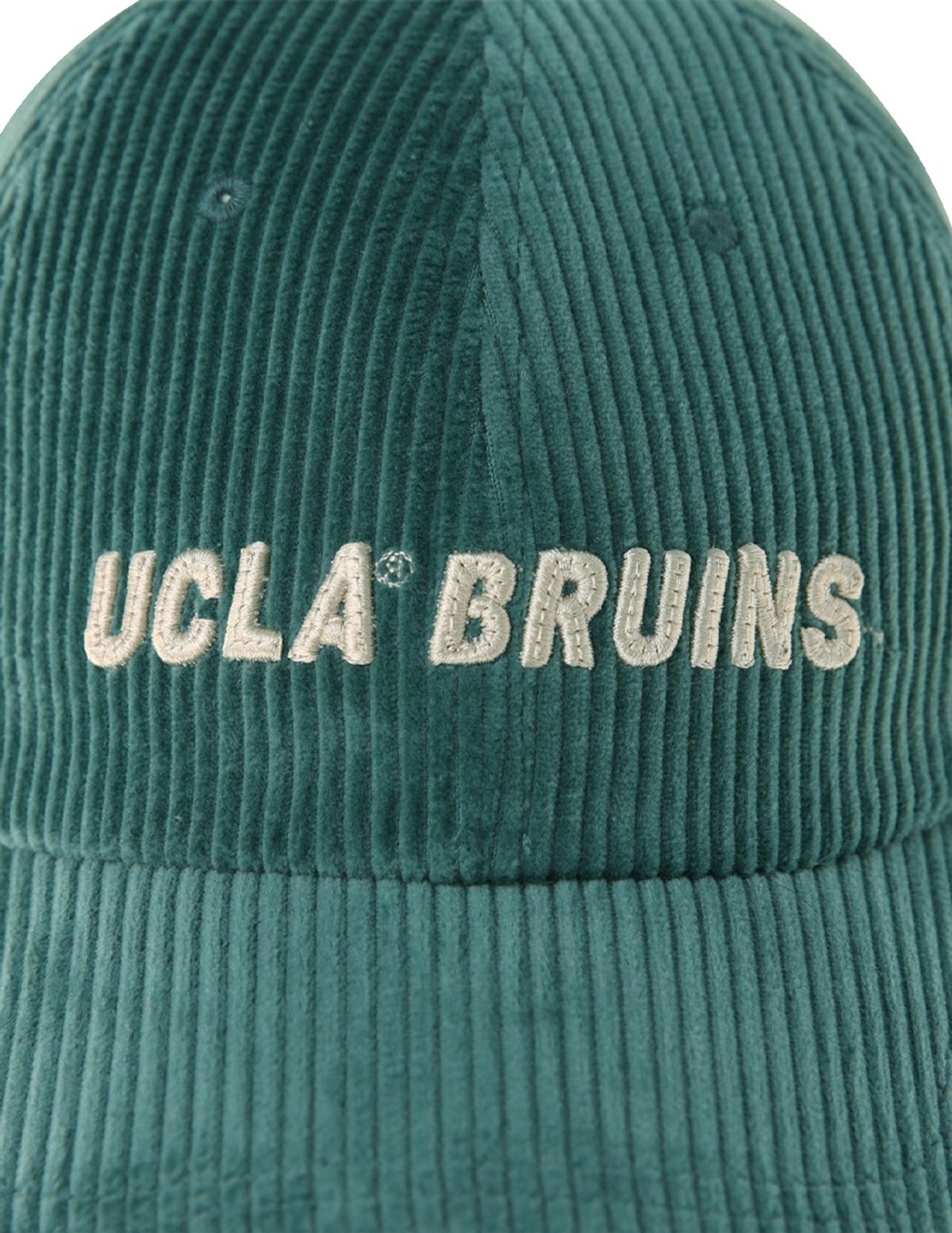 유씨엘에이(UCLA) 남녀공용 코듀로이 로고 자수 볼캡[GREEN](UBRAC92)