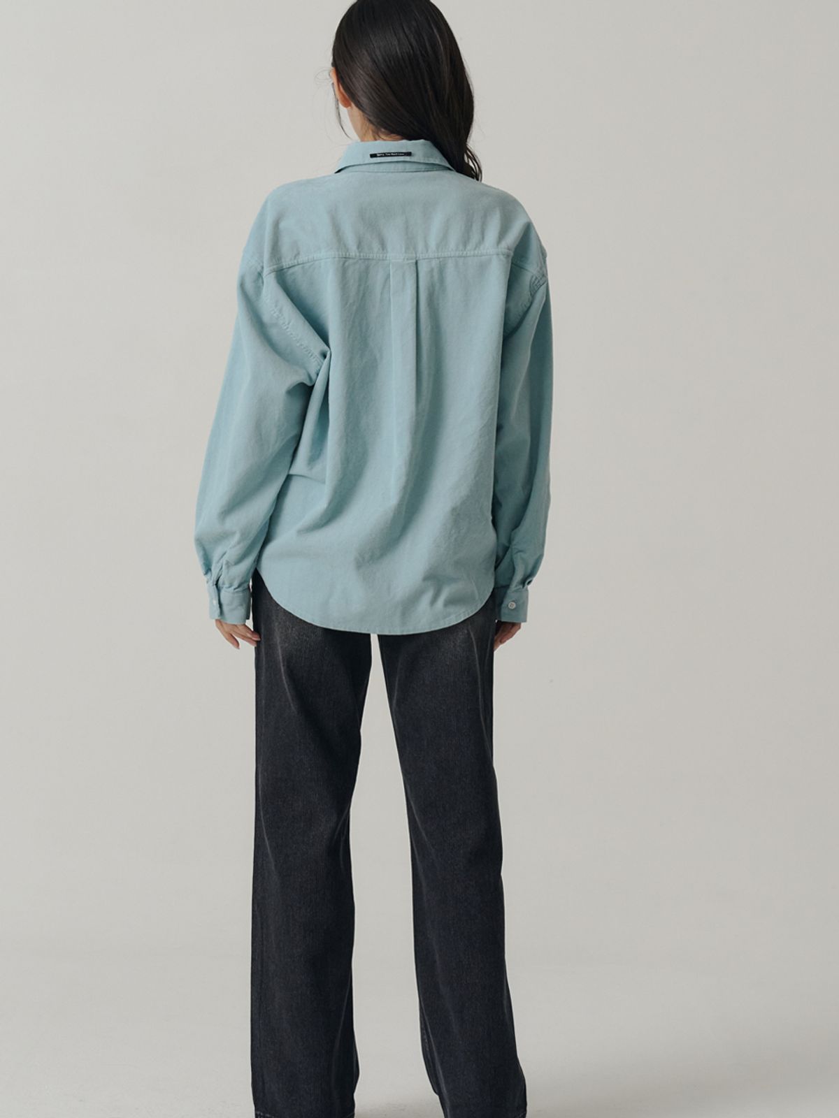 쏘리, 투 머치 러브(SORRY, TOO MUCH LOVE) Monkey Lady Workwear Corduroy Shirts_Sky Blue