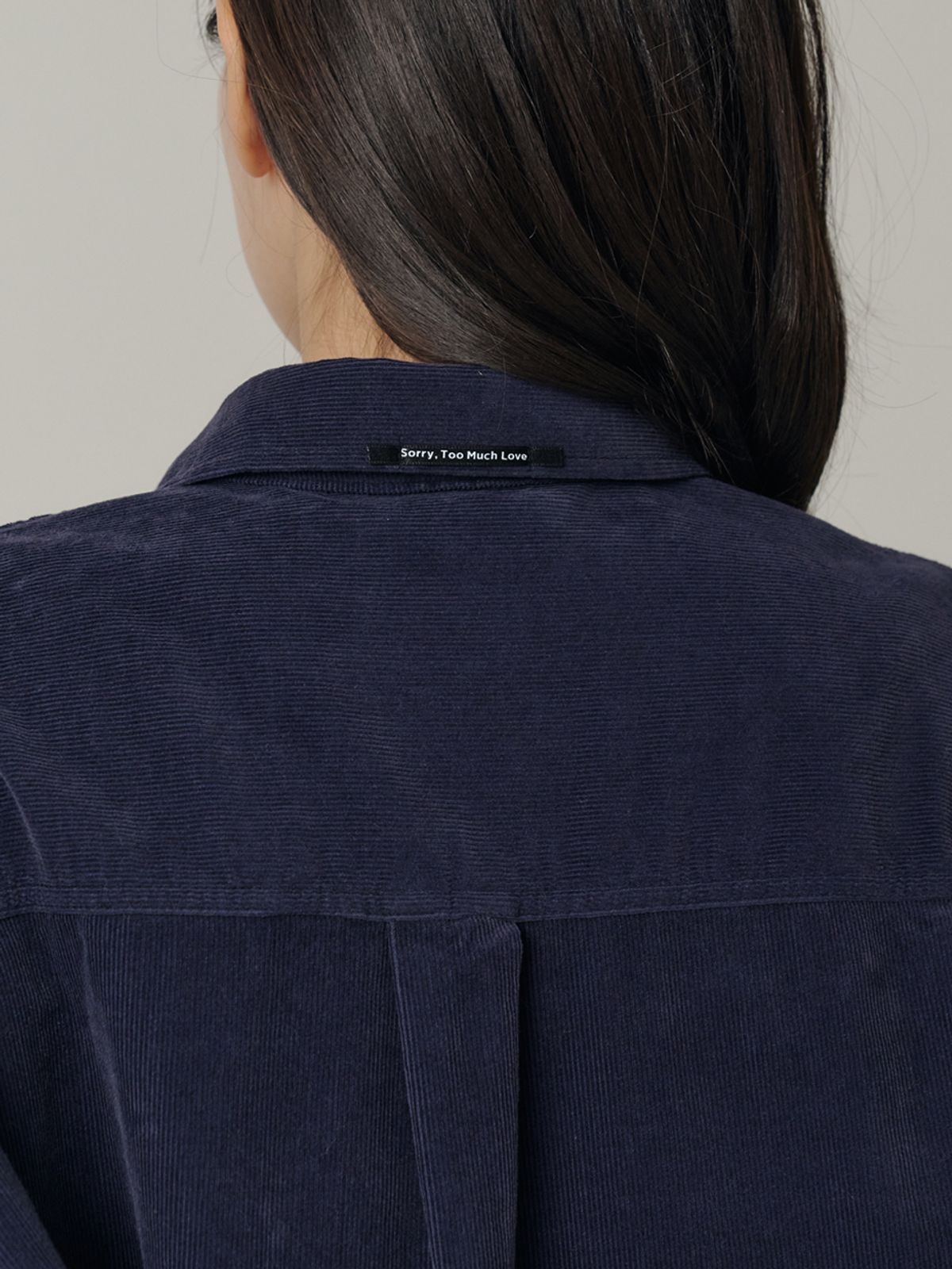 쏘리, 투 머치 러브(SORRY, TOO MUCH LOVE) Monkey Lady Workwear Corduroy Shirts_Navy
