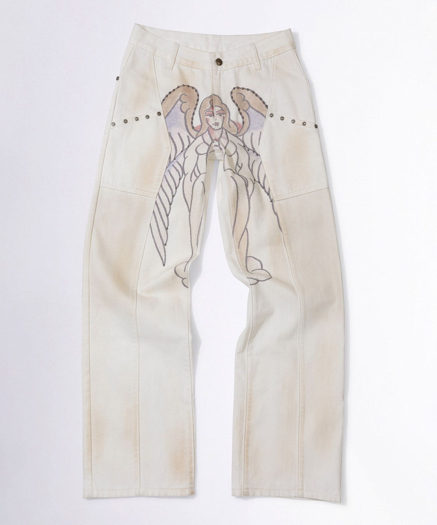 스컬프터(SCULPTOR) [Sculptor X Ed Hardy] Cracked Angel Denim Ivory