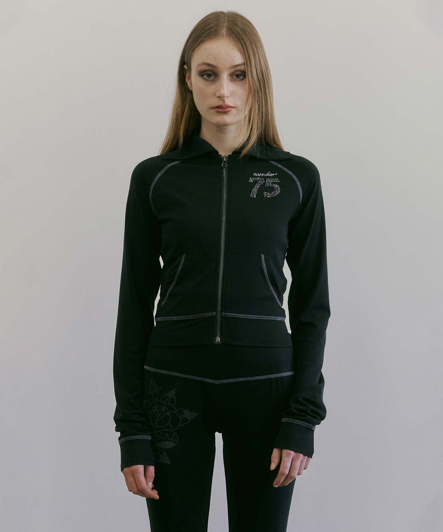 스컬프터(SCULPTOR) [Sculptor X Ed Hardy] Jersey Track Zip-Up Black