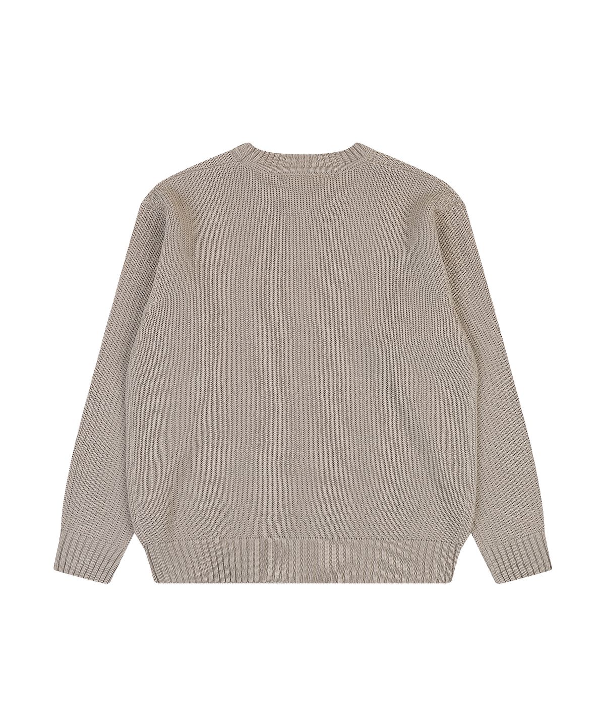 더블유스탠다드(W STANDARD) 그래픽 니트 [BEIGE]