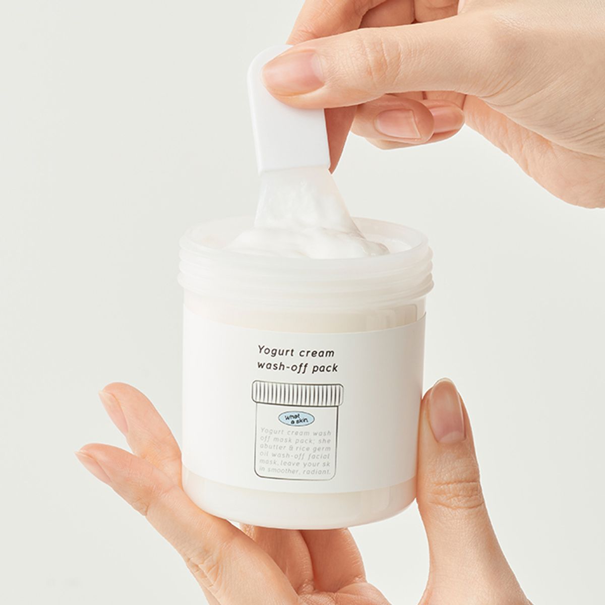 와더스킨(WHATASKIN) 요거크림 워시오프 마스크팩 130ml 팩붓[사은품증정]