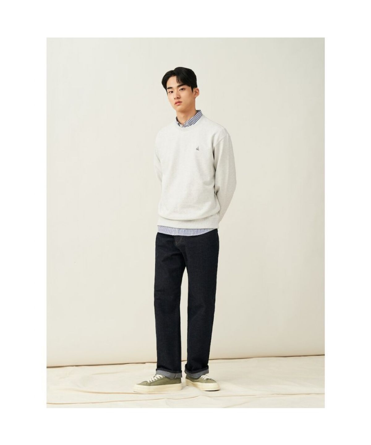 빈폴 멘(BEANPOLE MEN) [Essential] 스웨트 셔츠  라이트 그린