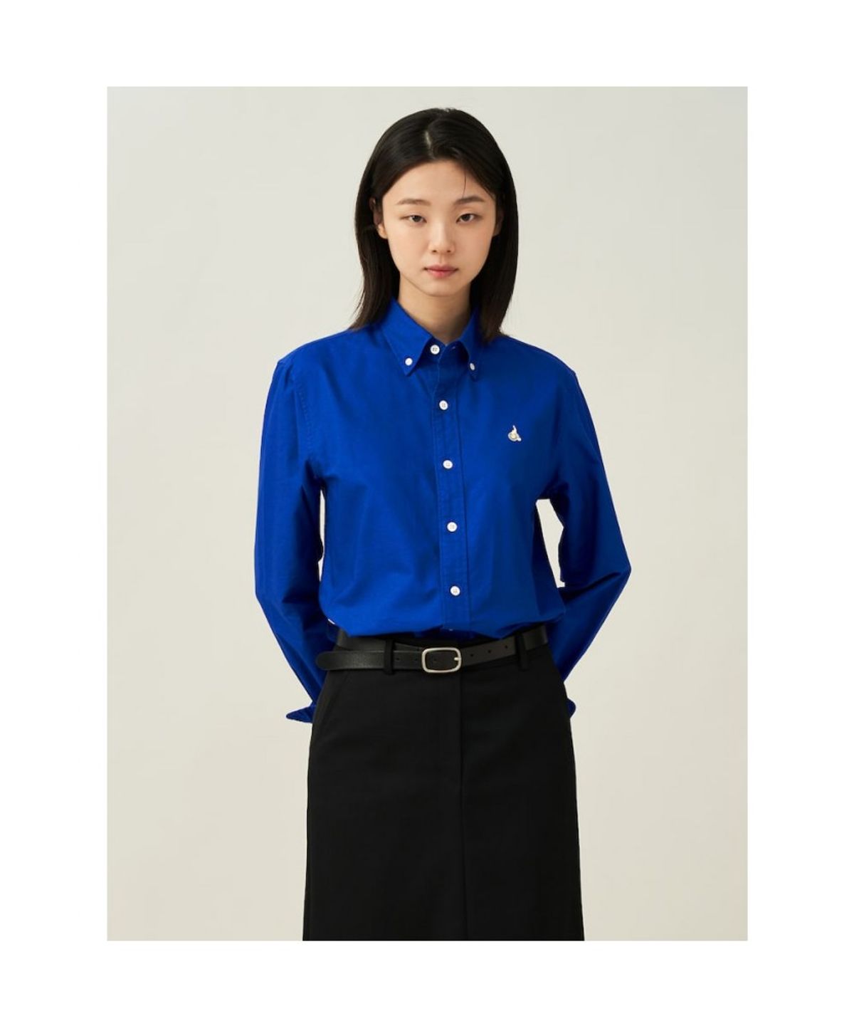 빈폴 멘(BEANPOLE MEN) [Essential] 남녀공용 옥스퍼드 솔리드 셔츠  블루
